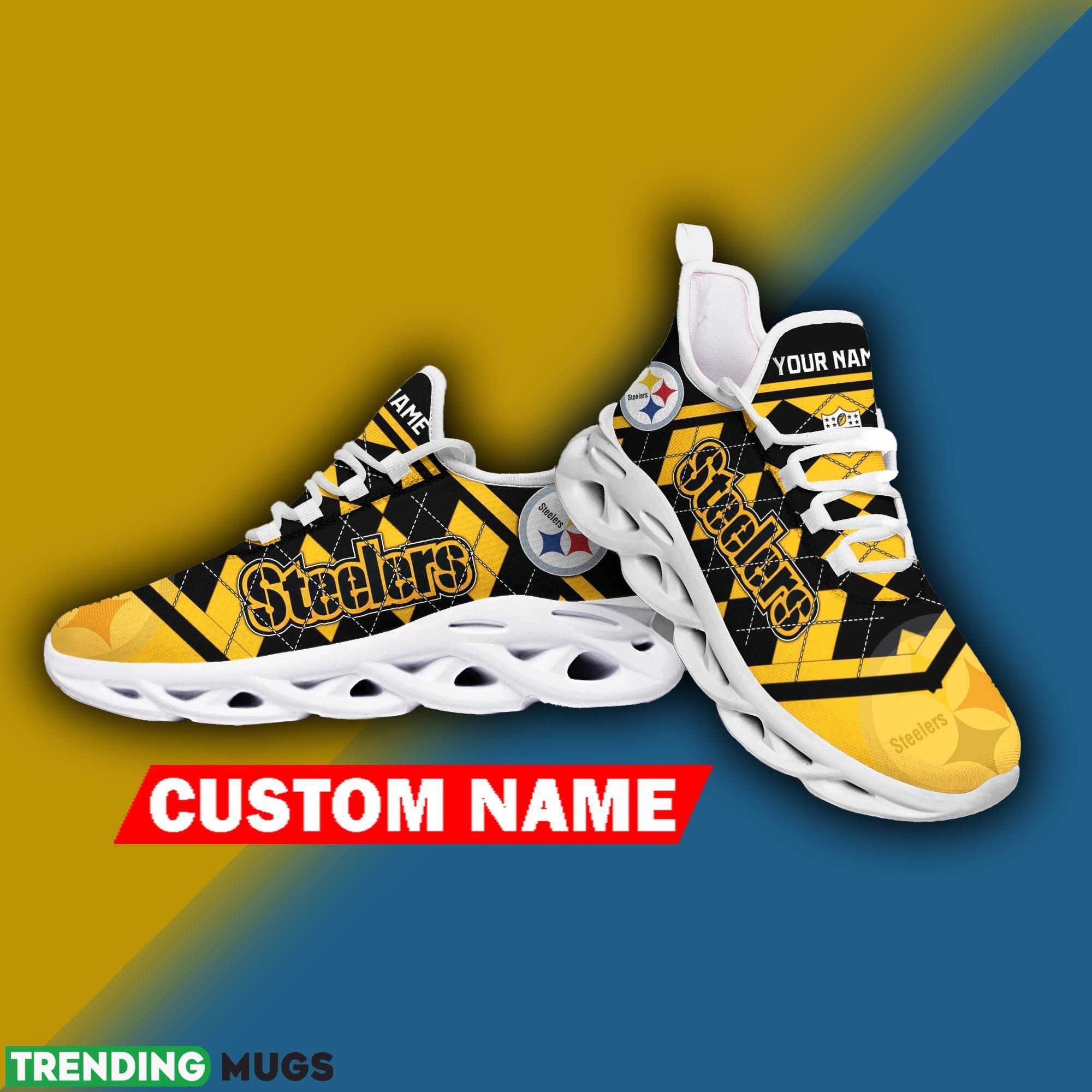 Pittsburgh Steelers NFL Christmas Sneakers Athleisure Personalized Max Soul Shoes Max Soul Pittsburgh Steelers NFL Christmas Sneakers Athleisure Personalized Max Soul Shoes Max Soul