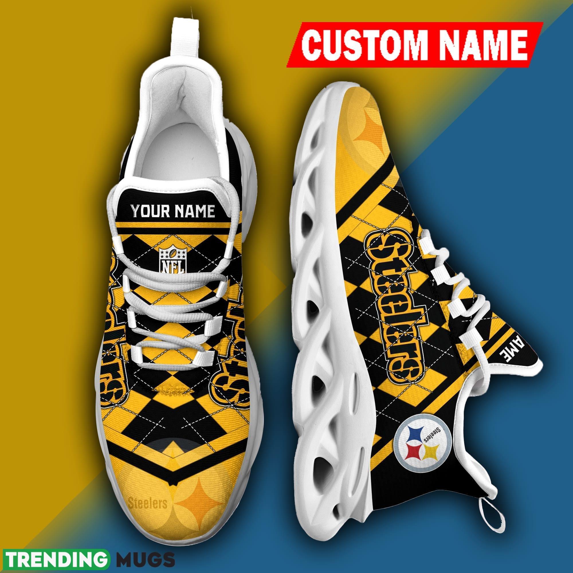 Pittsburgh Steelers NFL Christmas Sneakers Athleisure Personalized Max Soul Shoes Max Soul Pittsburgh Steelers NFL Christmas Sneakers Athleisure Personalized Max Soul Shoes Max Soul