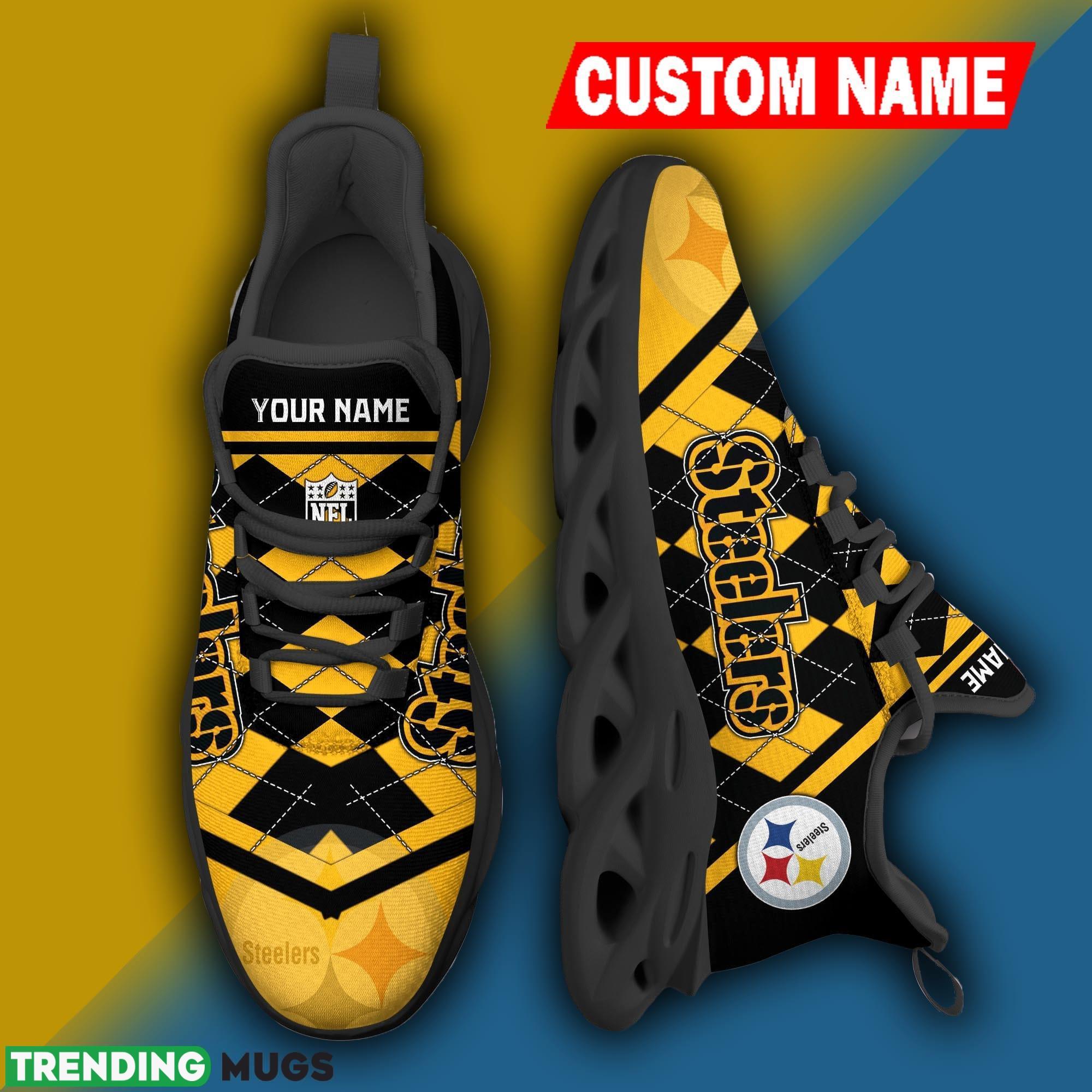 Pittsburgh Steelers NFL Christmas Sneakers Athleisure Personalized Max Soul Shoes - Pittsburgh Steelers NFL Christmas Sneakers Personalized Max Soul Shoes Photo 3 Pittsburgh Steelers NFL Christmas Sneakers Athleisure Personalized Max Soul Shoes - Pittsburgh Steelers NFL Christmas Sneakers Personalized Max Soul Shoes Photo 3