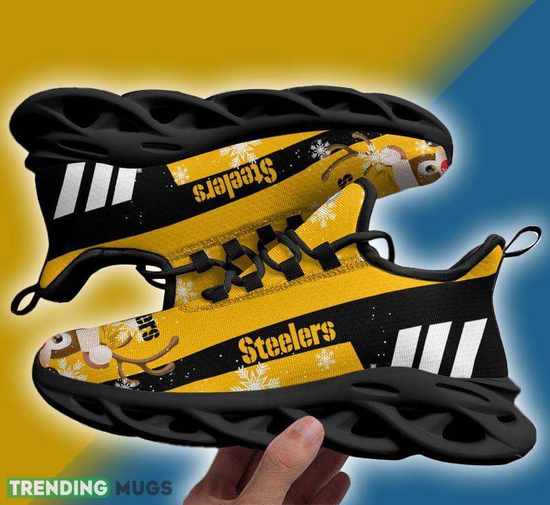 Pittsburgh Steelers X max Reindeer Max Soul Shoes Symbol Christmas Sneakers Max Soul Pittsburgh Steelers X max Reindeer Max Soul Shoes Symbol Christmas Sneakers Max Soul