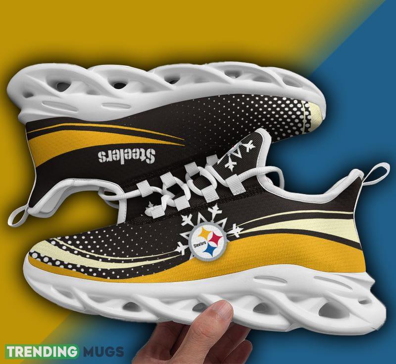 Pittsburgh Steelers Xmas Pattern Max Soul Shoes Trademark Christmas Sneakers Max Soul Pittsburgh Steelers Xmas Pattern Max Soul Shoes Trademark Christmas Sneakers Max Soul