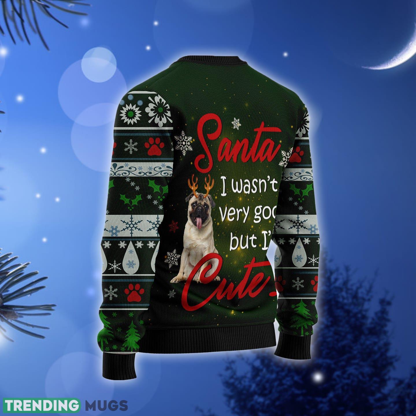 Pug I'm Cute Ugly Christmas Sweater Gift Men Women 3D Sweater Pug I'm Cute Ugly Christmas Sweater Gift Men Women 3D Sweater