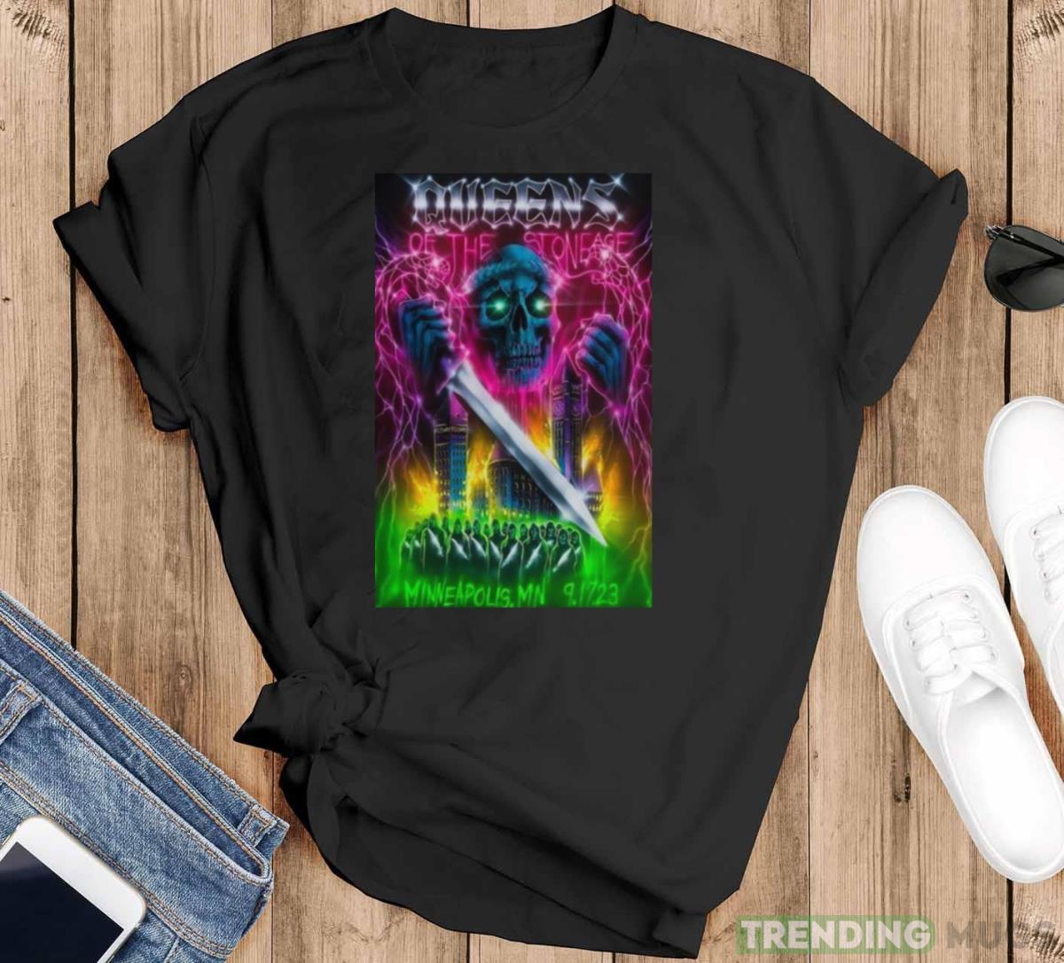 Queens Of The Stone Age The Armory Minneapolis Mn September 17 2023 T shirt - Black T-Shirt Queens Of The Stone Age The Armory Minneapolis Mn September 17 2023 T shirt - Black T-Shirt