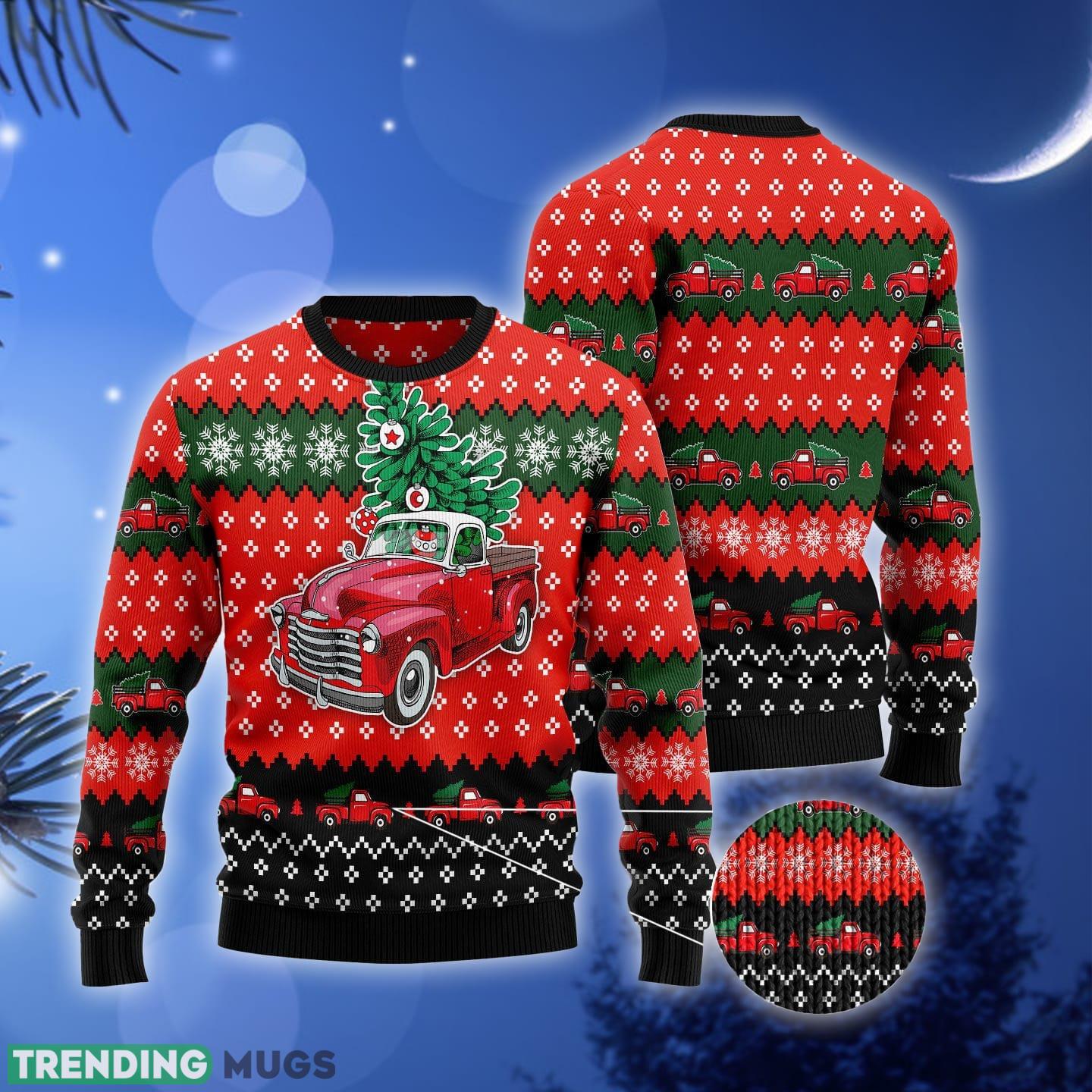 Red Truck Ugly Christmas Sweater Gift Men Women 3D Sweater Red Truck Ugly Christmas Sweater Gift Men Women 3D Sweater