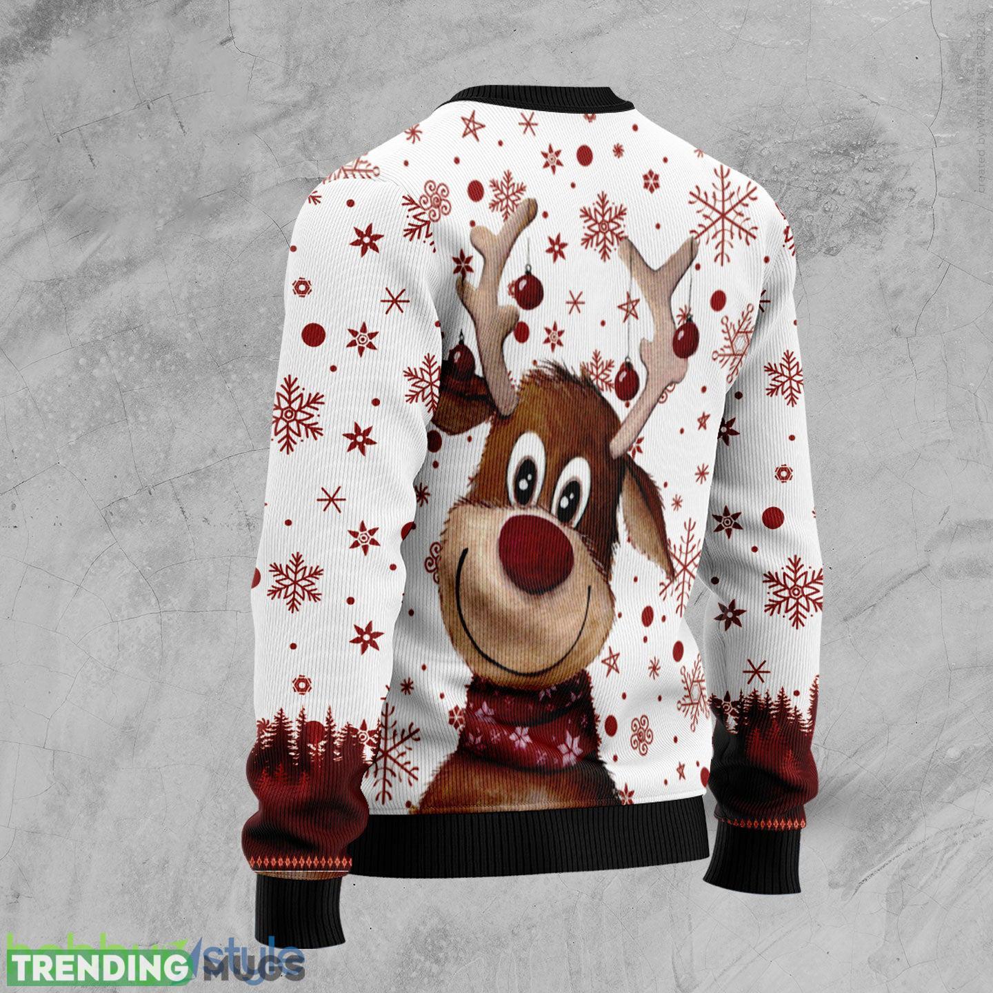 Reindeer Merry Bright Ugly Christmas Sweater Gift Men Women 3D Sweater Reindeer Merry Bright Ugly Christmas Sweater Gift Men Women 3D Sweater