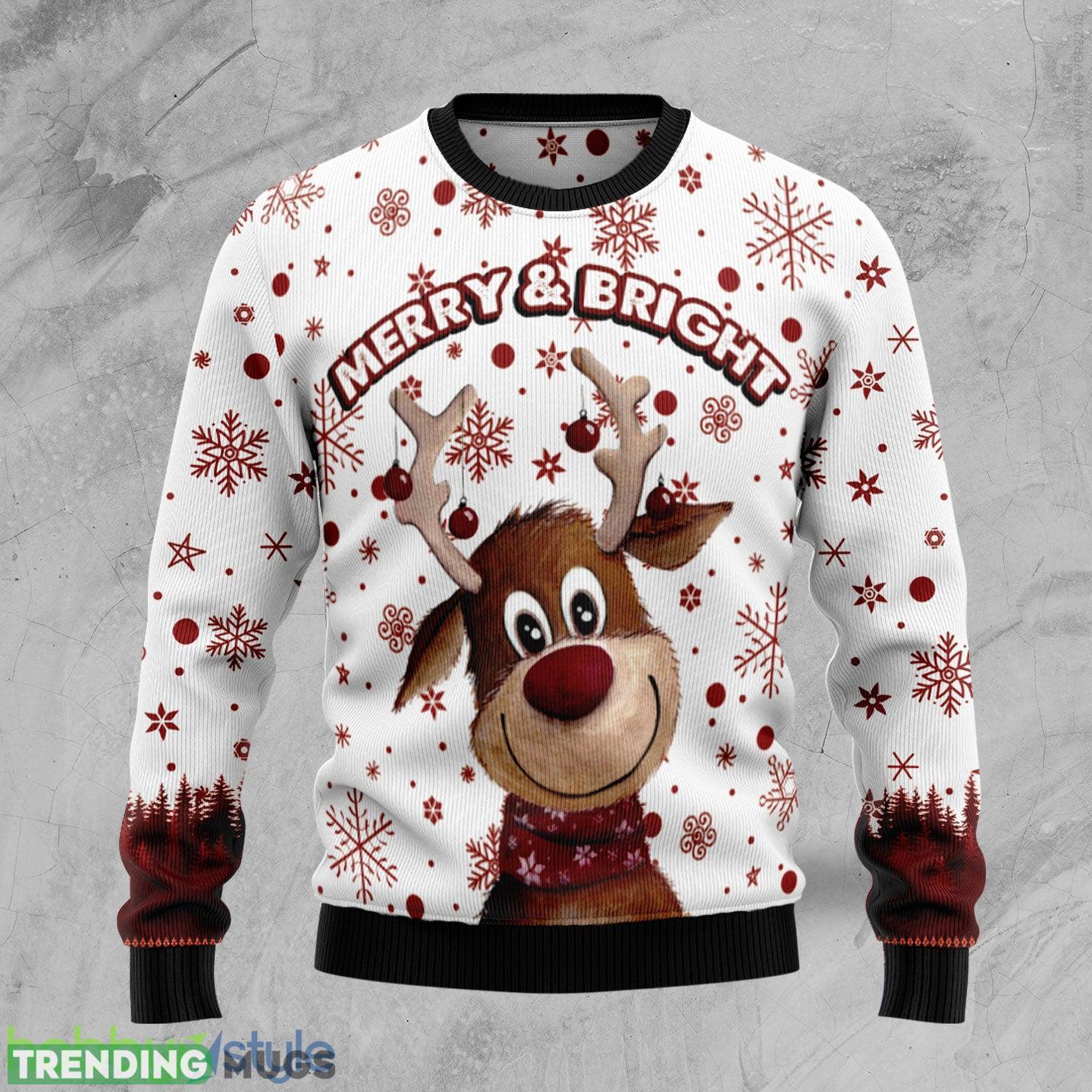 Reindeer Merry Bright Ugly Christmas Sweater Gift Men Women - Reindeer Merry Bright Ugly Christmas Sweater Gift Men Women_1 Reindeer Merry Bright Ugly Christmas Sweater Gift Men Women - Reindeer Merry Bright Ugly Christmas Sweater Gift Men Women_1