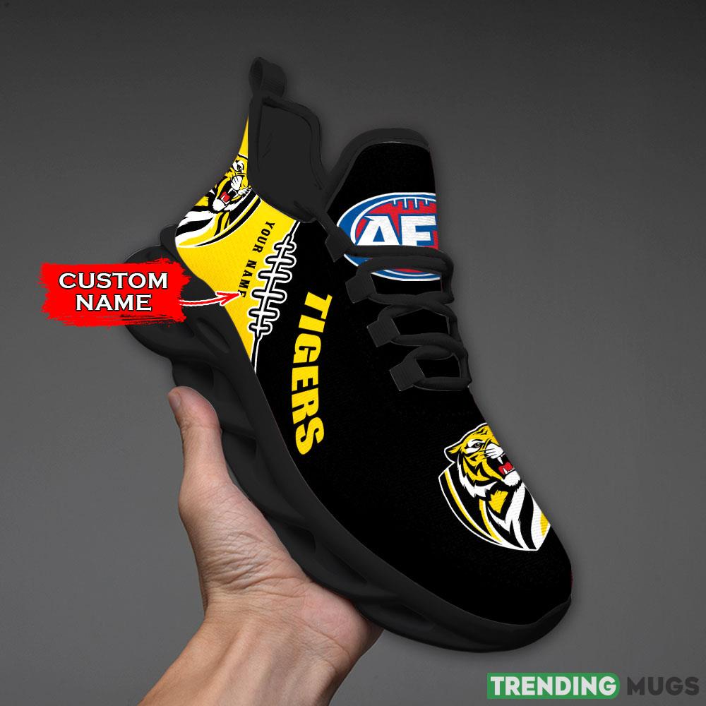 Richmond Tigers AFL Clunky Shoes Custom Name Running Sneakers For Fans Gift Max Soul Richmond Tigers AFL Clunky Shoes Custom Name Running Sneakers For Fans Gift Max Soul
