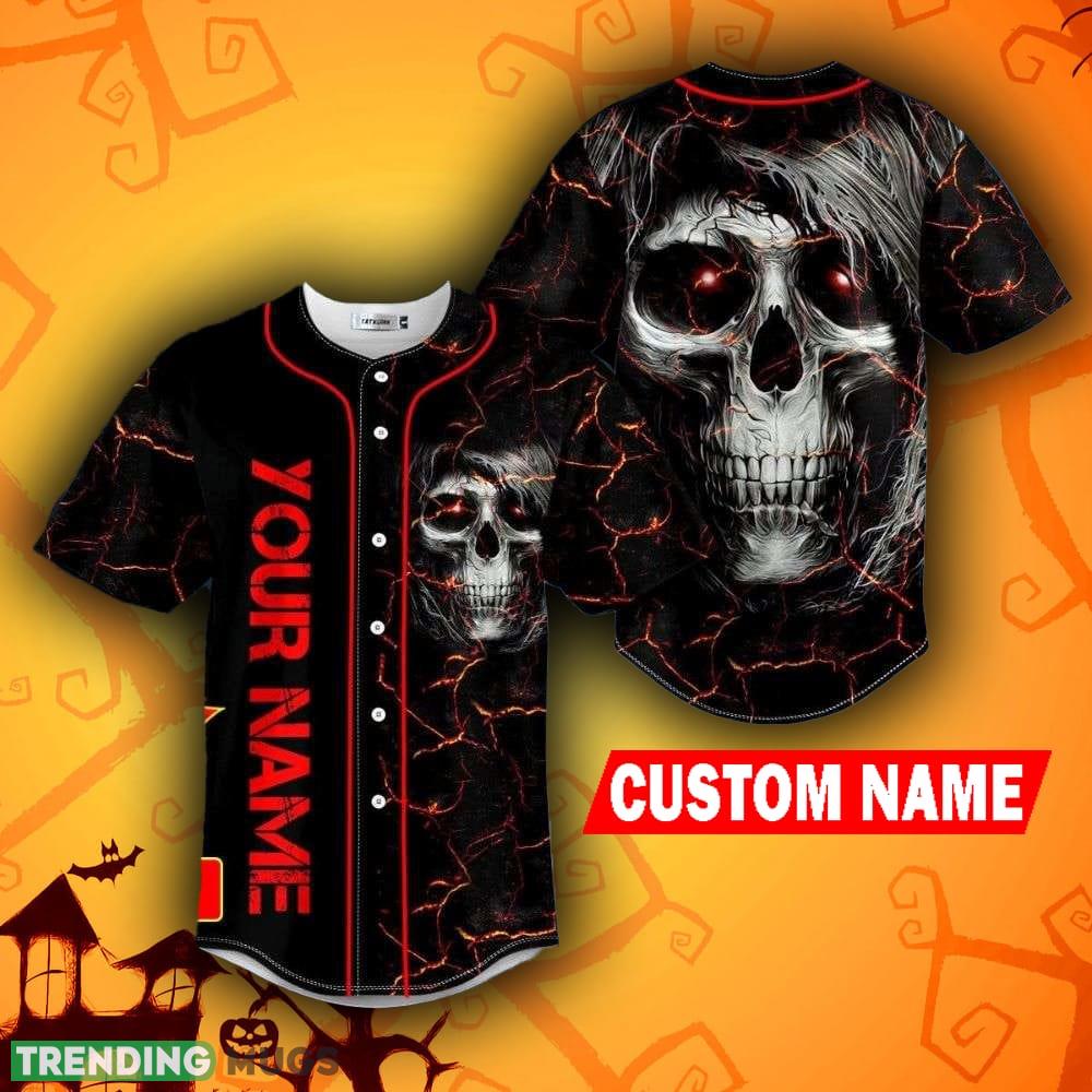 Rock Chang Crack Lava Halloween Skull Baseball Jersey Shirt Custom Name - Rock Chang Crack Lava Halloween Skull Baseball Jersey Shirt Custom Name Rock Chang Crack Lava Halloween Skull Baseball Jersey Shirt Custom Name - Rock Chang Crack Lava Halloween Skull Baseball Jersey Shirt Custom Name
