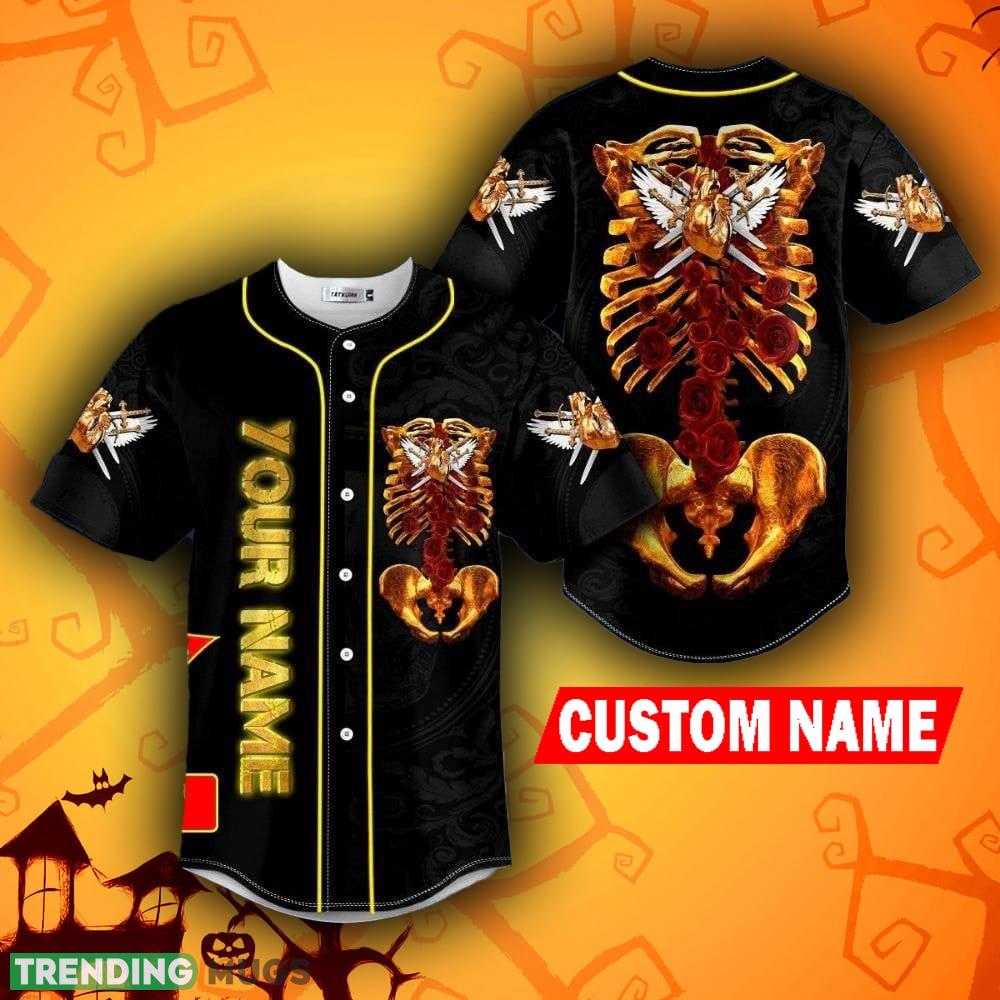 Rose Gold Infestation Halloween Skull Baseball Jersey Shirt Custom Name - Rose Gold Infestation Halloween Skull Baseball Jersey Shirt Custom Name Rose Gold Infestation Halloween Skull Baseball Jersey Shirt Custom Name - Rose Gold Infestation Halloween Skull Baseball Jersey Shirt Custom Name