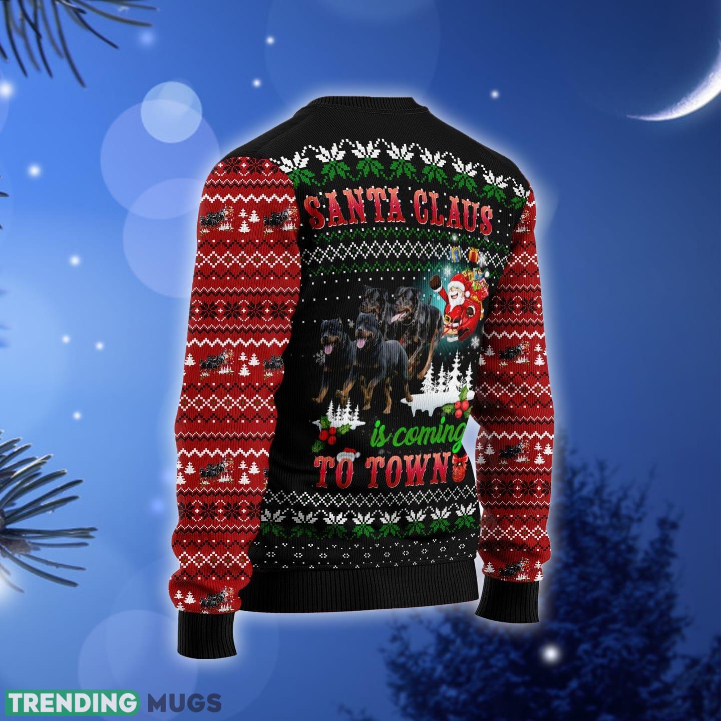 Rottweiler Town Ugly Christmas Sweater Gift Men Women 3D Sweater Rottweiler Town Ugly Christmas Sweater Gift Men Women 3D Sweater
