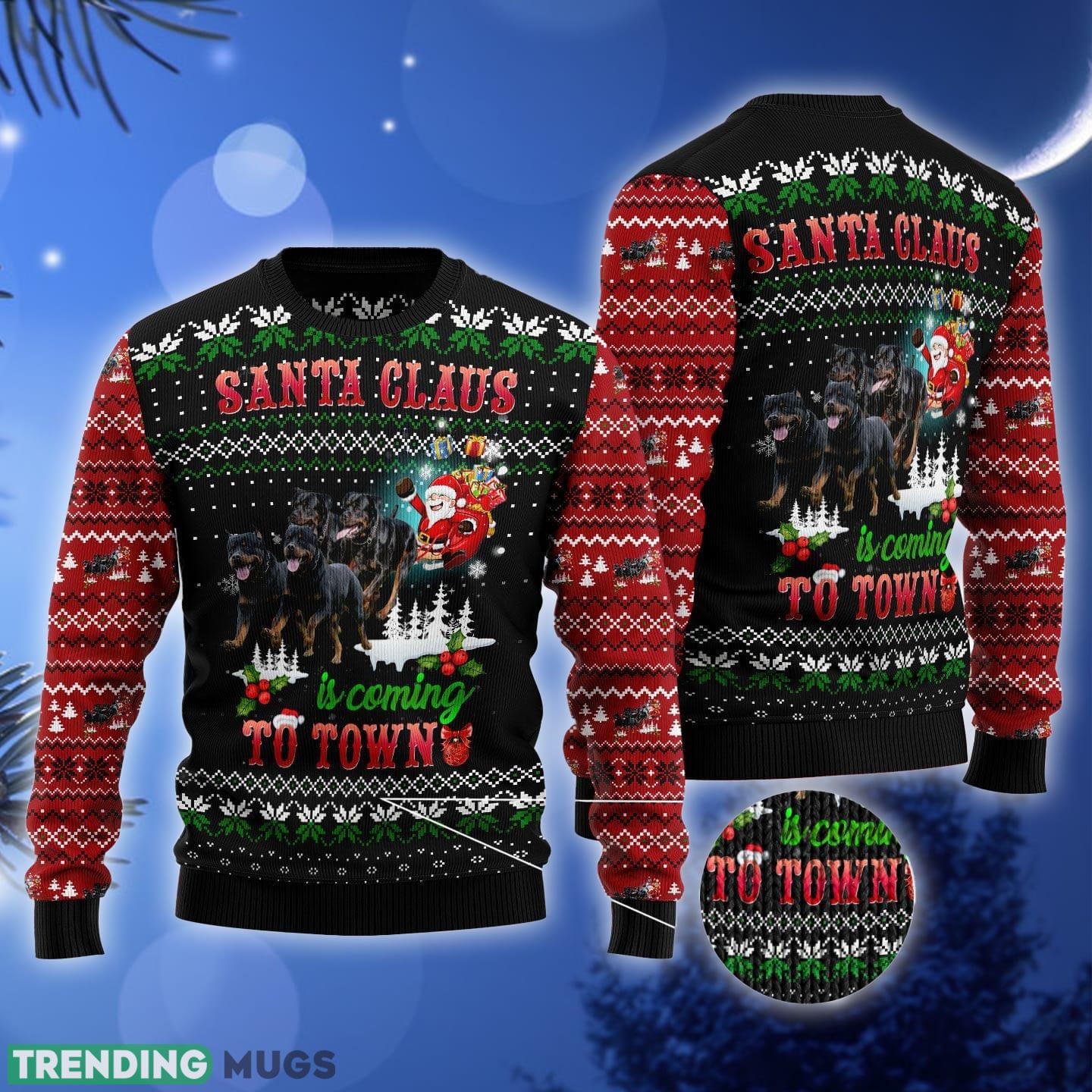 Rottweiler Town Ugly Christmas Sweater Gift Men Women 3D Sweater Rottweiler Town Ugly Christmas Sweater Gift Men Women 3D Sweater