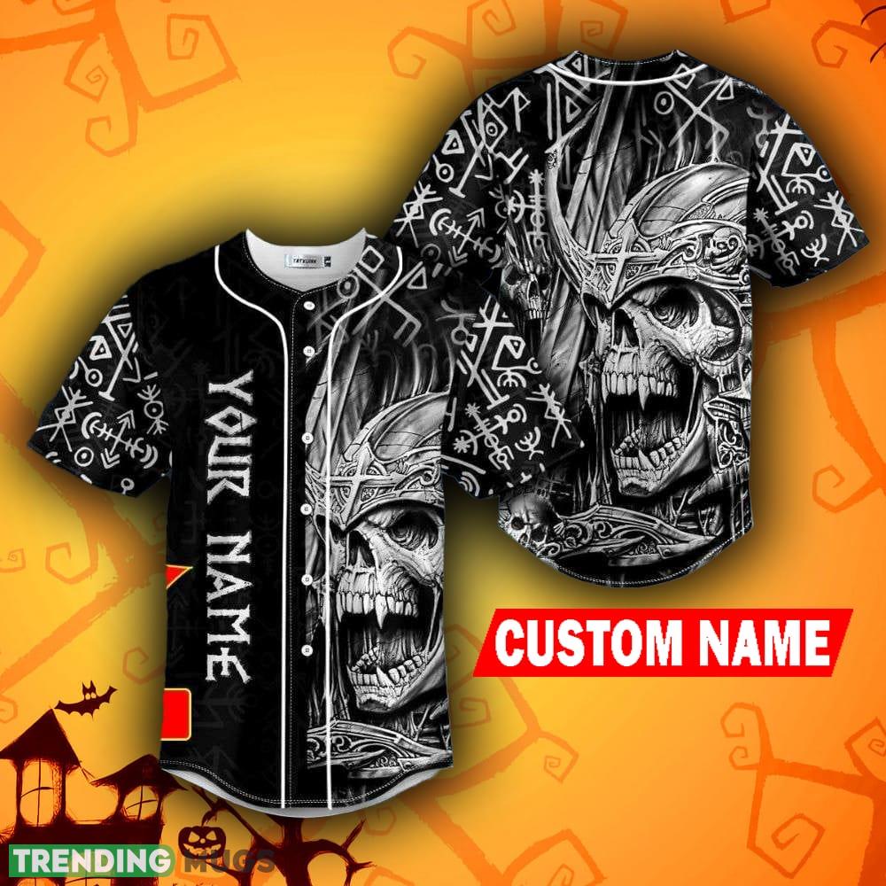 Runes King Ghost Viking Halloween Skull Baseball Jersey Shirt Custom Name - Runes King Ghost Viking Halloween Skull Baseball Jersey Shirt Custom Name Runes King Ghost Viking Halloween Skull Baseball Jersey Shirt Custom Name - Runes King Ghost Viking Halloween Skull Baseball Jersey Shirt Custom Name