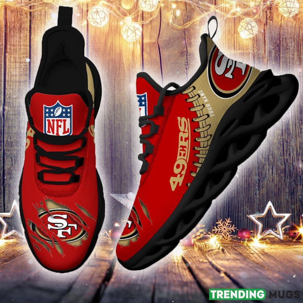 San Francisco 49ers Custom Name NFL Max Soul Shoes Chunky Sneakers Gift For Fans Max Soul San Francisco 49ers Custom Name NFL Max Soul Shoes Chunky Sneakers Gift For Fans Max Soul
