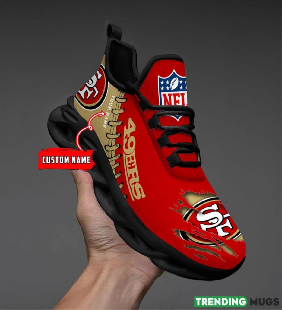 San Francisco 49ers Custom Name NFL Max Soul Shoes Chunky Sneakers Gift For Fans Max Soul San Francisco 49ers Custom Name NFL Max Soul Shoes Chunky Sneakers Gift For Fans Max Soul