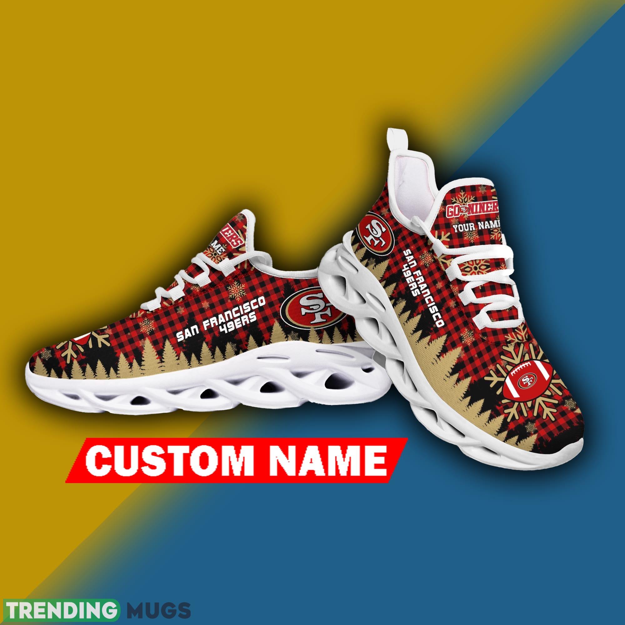 San Francisco 49ers NFL Christmas Sneakers Streetwear Personalized Max Soul Shoes Max Soul San Francisco 49ers NFL Christmas Sneakers Streetwear Personalized Max Soul Shoes Max Soul