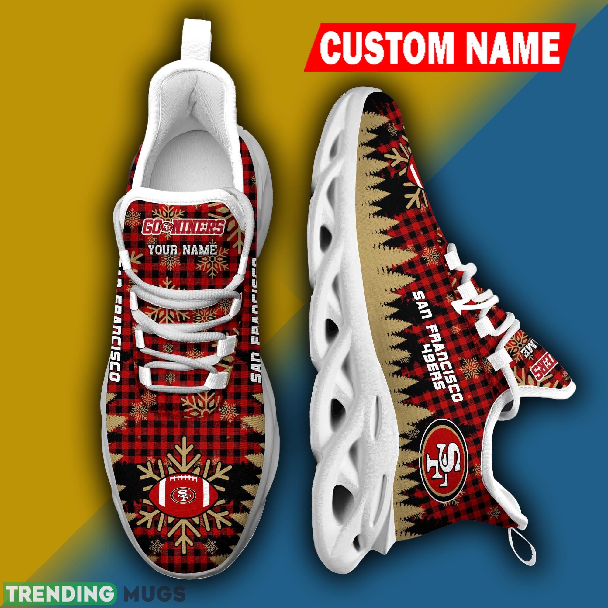 San Francisco 49ers NFL Christmas Sneakers Streetwear Personalized Max Soul Shoes Max Soul San Francisco 49ers NFL Christmas Sneakers Streetwear Personalized Max Soul Shoes Max Soul