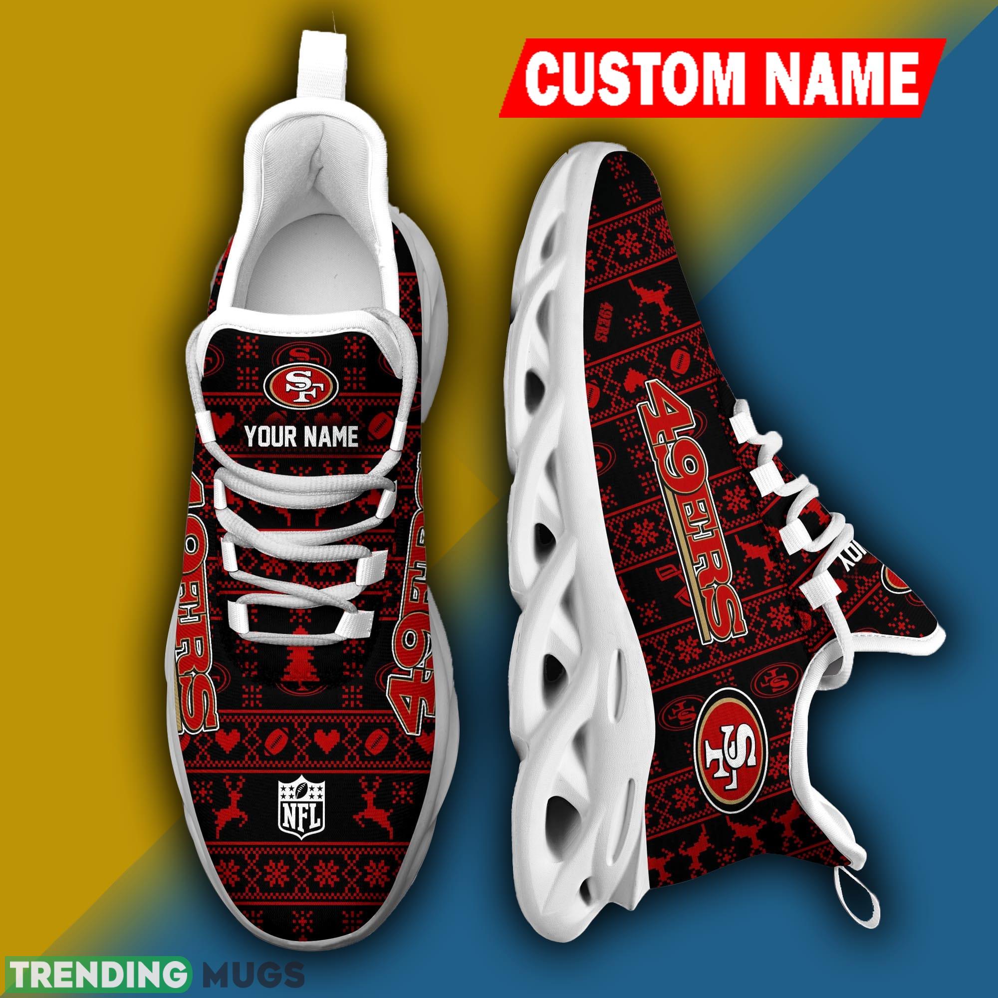 San Francisco 49ers NFL Xmas Fans Max Soul Sneakers Christmas Shoes Custom Name Max Soul San Francisco 49ers NFL Xmas Fans Max Soul Sneakers Christmas Shoes Custom Name Max Soul
