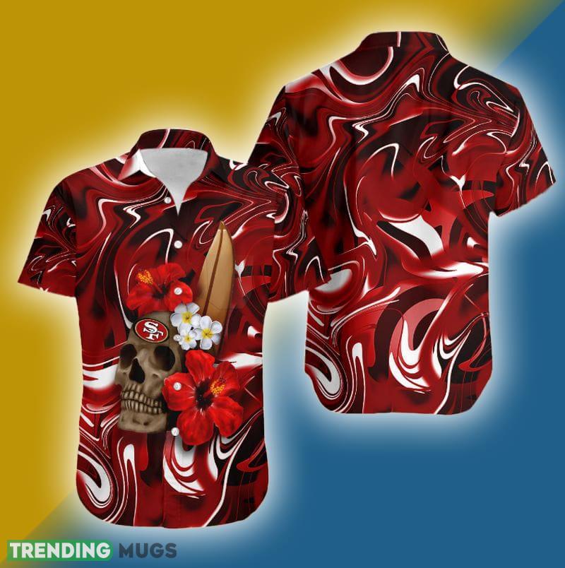 San Francisco 49ers Skull And Flower Hawaiian Shirt Gift For Halloween - San Francisco 49ers Skull And Flower Hawaiian Shirt Gift For Halloween San Francisco 49ers Skull And Flower Hawaiian Shirt Gift For Halloween - San Francisco 49ers Skull And Flower Hawaiian Shirt Gift For Halloween
