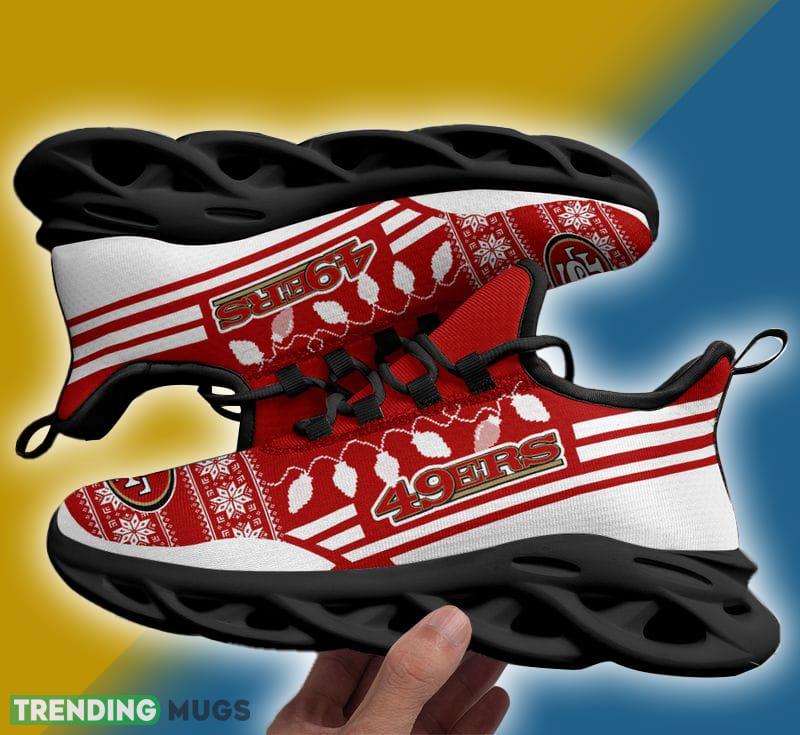 San Francisco 49ers X max Santa Claus Max Soul Shoes Elevate Christmas Sneakers Max Soul San Francisco 49ers X max Santa Claus Max Soul Shoes Elevate Christmas Sneakers Max Soul