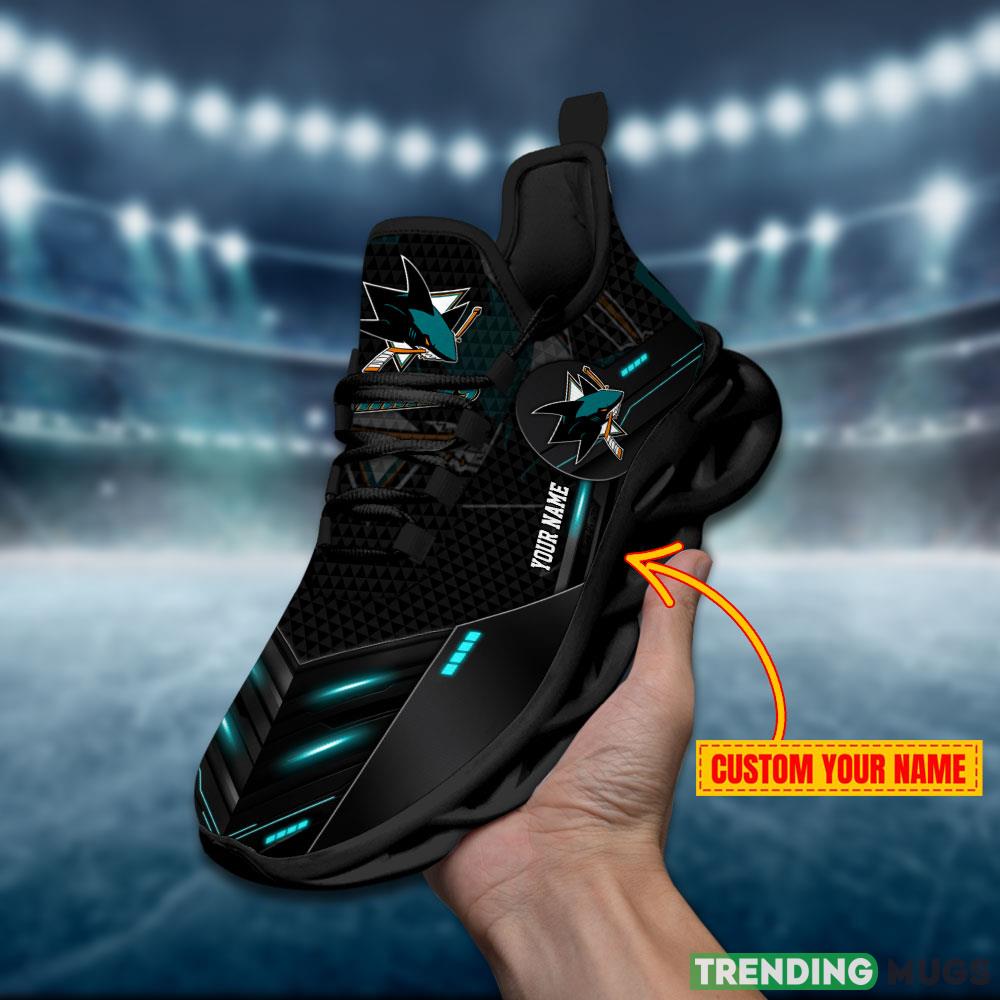 San Jose Sharks NHL Sport Black Max Soul Shoes Custom Name Running Sneakers For Fans Gift - San Jose Sharks- Personalized NHL Sport Black Max Soul Shoes_1 San Jose Sharks NHL Sport Black Max Soul Shoes Custom Name Running Sneakers For Fans Gift - San Jose Sharks- Personalized NHL Sport Black Max Soul Shoes_1