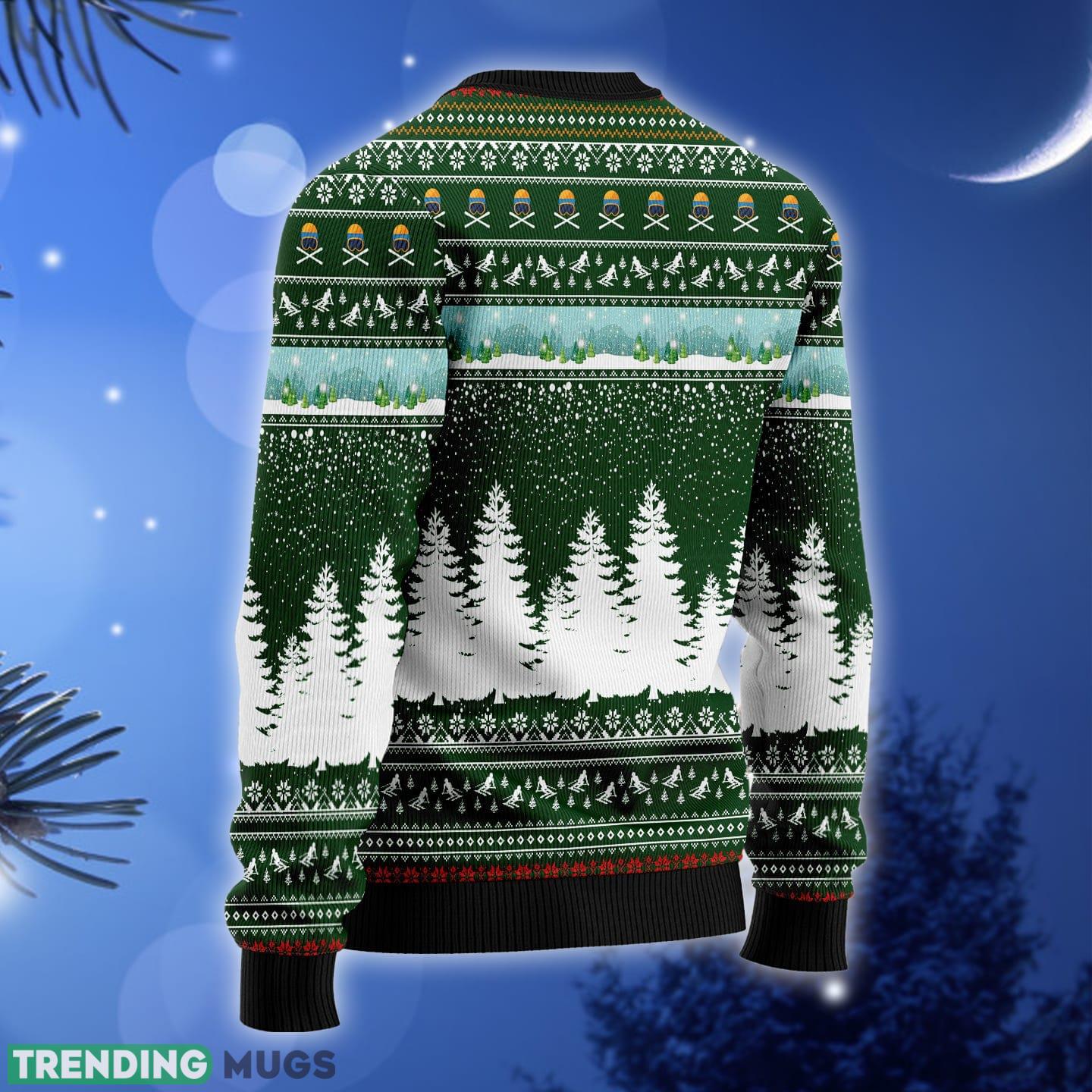 Santa Clause Skiing Ugly Christmas Sweater Gift Men Women 3D Sweater Santa Clause Skiing Ugly Christmas Sweater Gift Men Women 3D Sweater