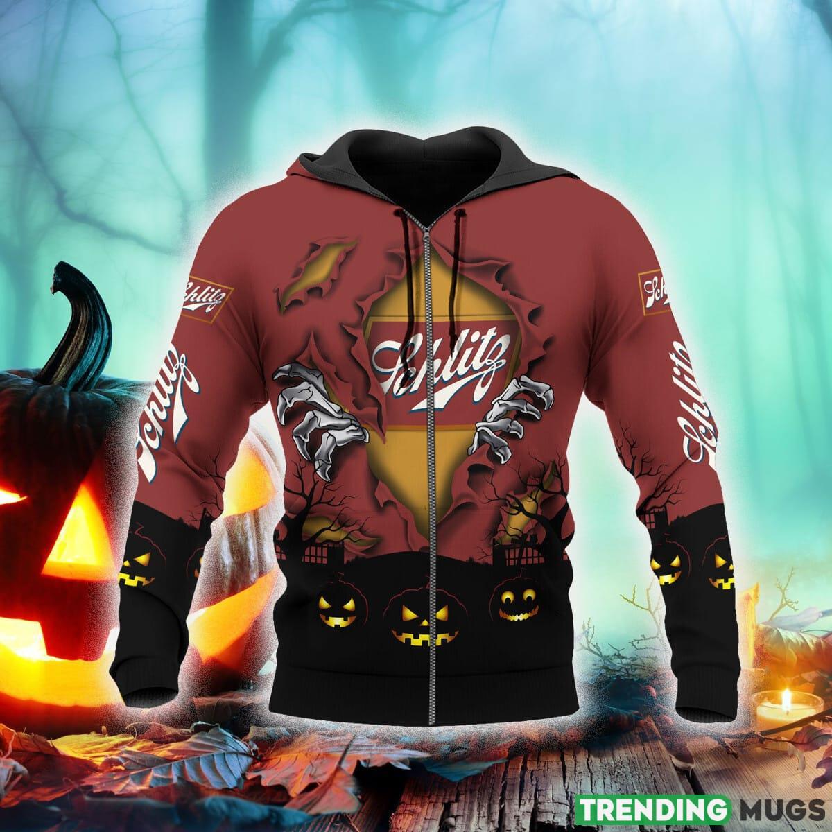 Scary Night Schlitz Beer Hoodie Zip Hoodie Gift Halloween For Men And Women 3D Hoodies Scary Night Schlitz Beer Hoodie Zip Hoodie Gift Halloween For Men And Women 3D Hoodies