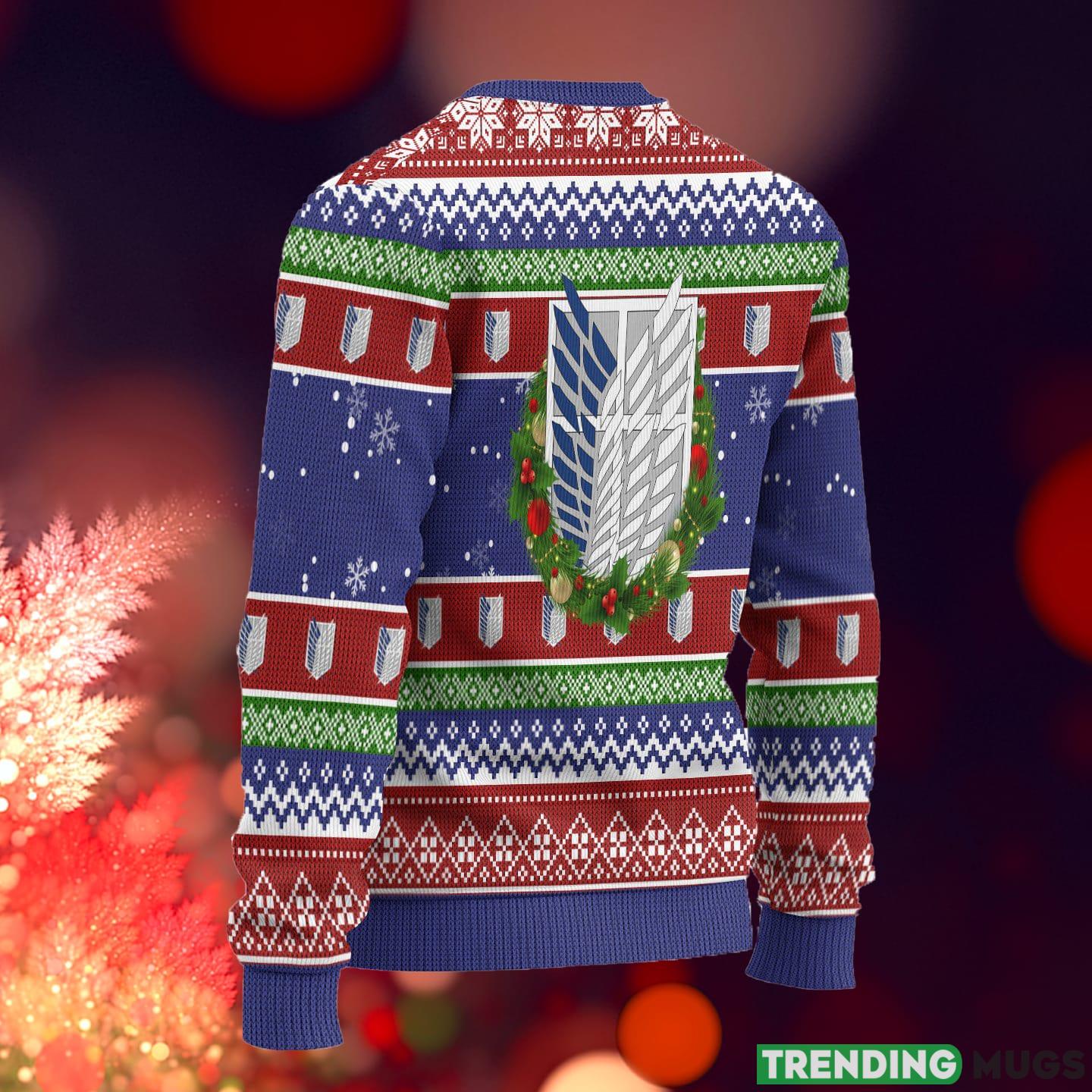 Scout Regiment Attack on Titan Anime Xmas Ideas Ugly Christmas Sweater Gift Thanksgiving 3D Sweater Scout Regiment Attack on Titan Anime Xmas Ideas Ugly Christmas Sweater Gift Thanksgiving 3D Sweater