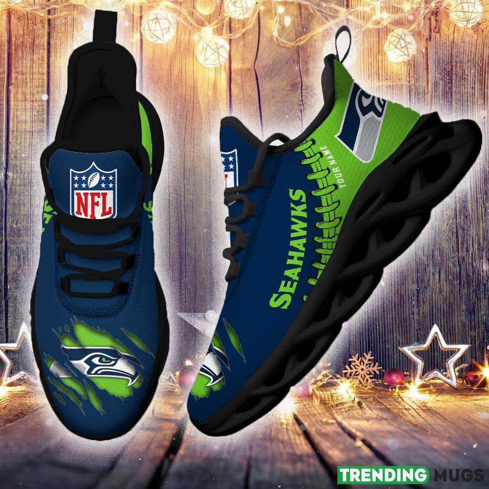 Seattle Seahawks Custom Name NFL Max Soul Shoes Chunky Sneakers Gift For Fans Max Soul Seattle Seahawks Custom Name NFL Max Soul Shoes Chunky Sneakers Gift For Fans Max Soul