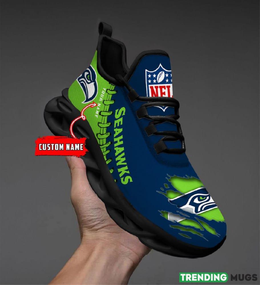 Seattle Seahawks Custom Name NFL Max Soul Shoes Chunky Sneakers Gift For Fans Max Soul Seattle Seahawks Custom Name NFL Max Soul Shoes Chunky Sneakers Gift For Fans Max Soul