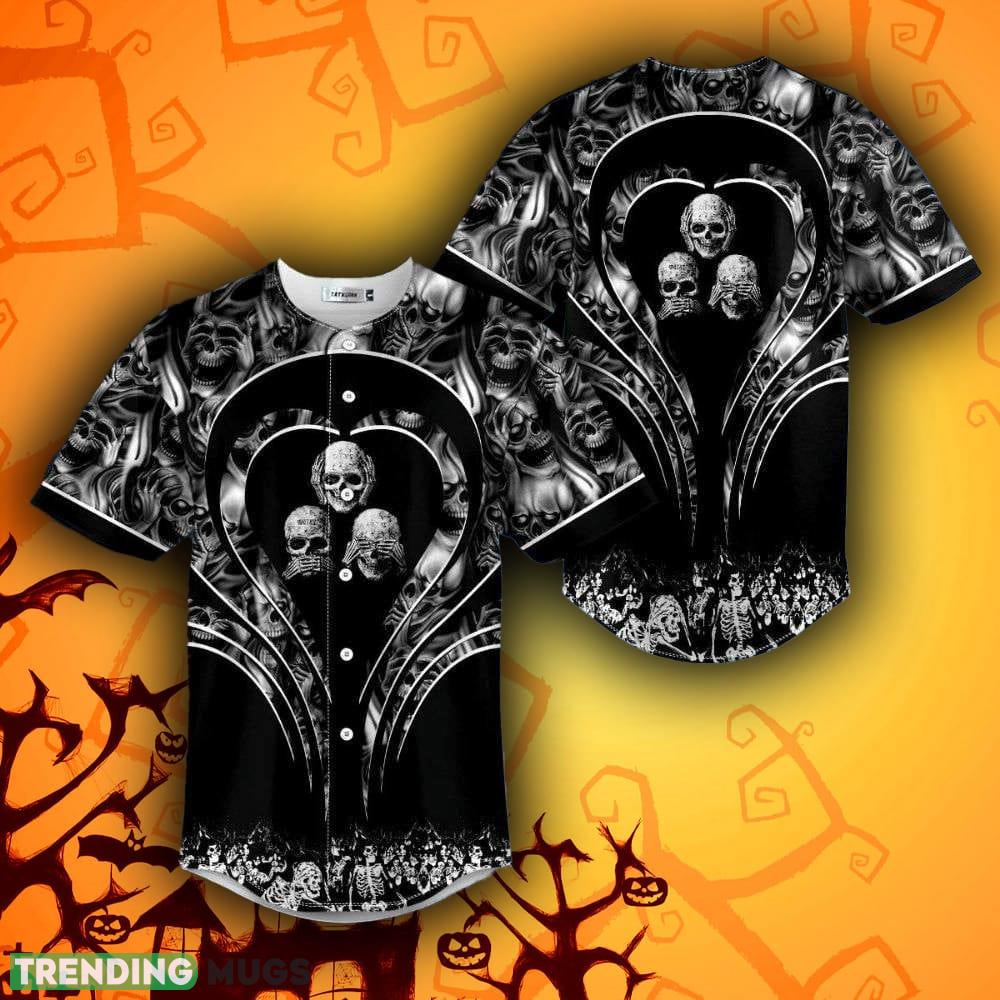 See No Hear No Speak No Halloween Skull Baseball Jersey Shirt Gift Men Women - See No Hear No Speak No Halloween Skull Baseball Jersey Shirt Gift Men Women See No Hear No Speak No Halloween Skull Baseball Jersey Shirt Gift Men Women - See No Hear No Speak No Halloween Skull Baseball Jersey Shirt Gift Men Women