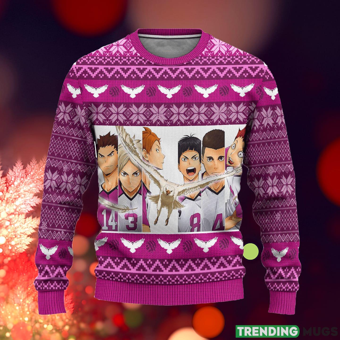 Shiratorizawa Academy Haikyuu Anime Xmas Ideas Ugly Christmas Sweater Gift Thanksgiving - Shiratorizawa Academy Haikyuu Anime Xmas Ideas Ugly Christmas Sweater Gift Thanksgiving_1 Shiratorizawa Academy Haikyuu Anime Xmas Ideas Ugly Christmas Sweater Gift Thanksgiving - Shiratorizawa Academy Haikyuu Anime Xmas Ideas Ugly Christmas Sweater Gift Thanksgiving_1