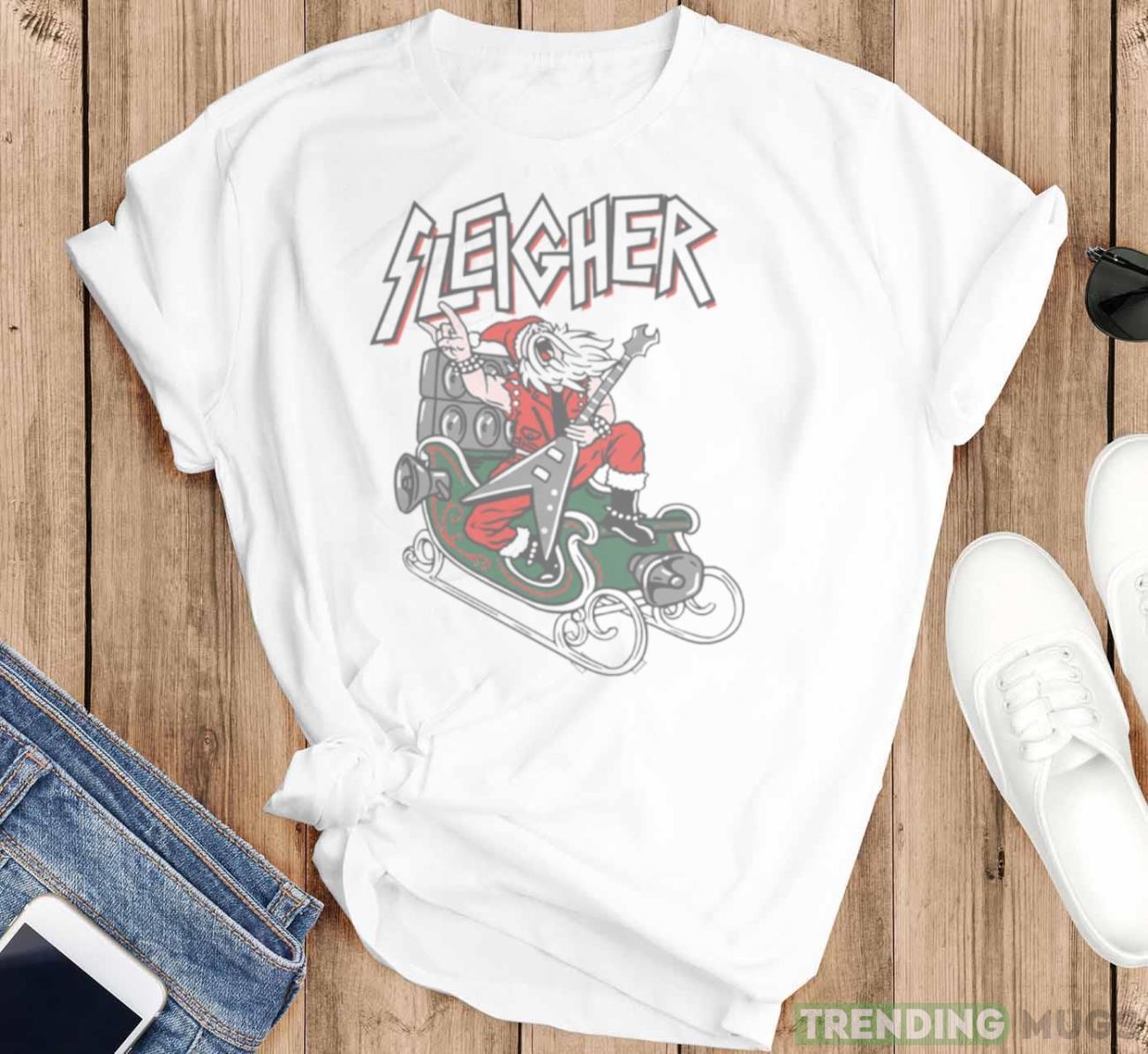 Sleigher Heavy Metal Santa shirt Light Shirt Sleigher Heavy Metal Santa shirt Light Shirt