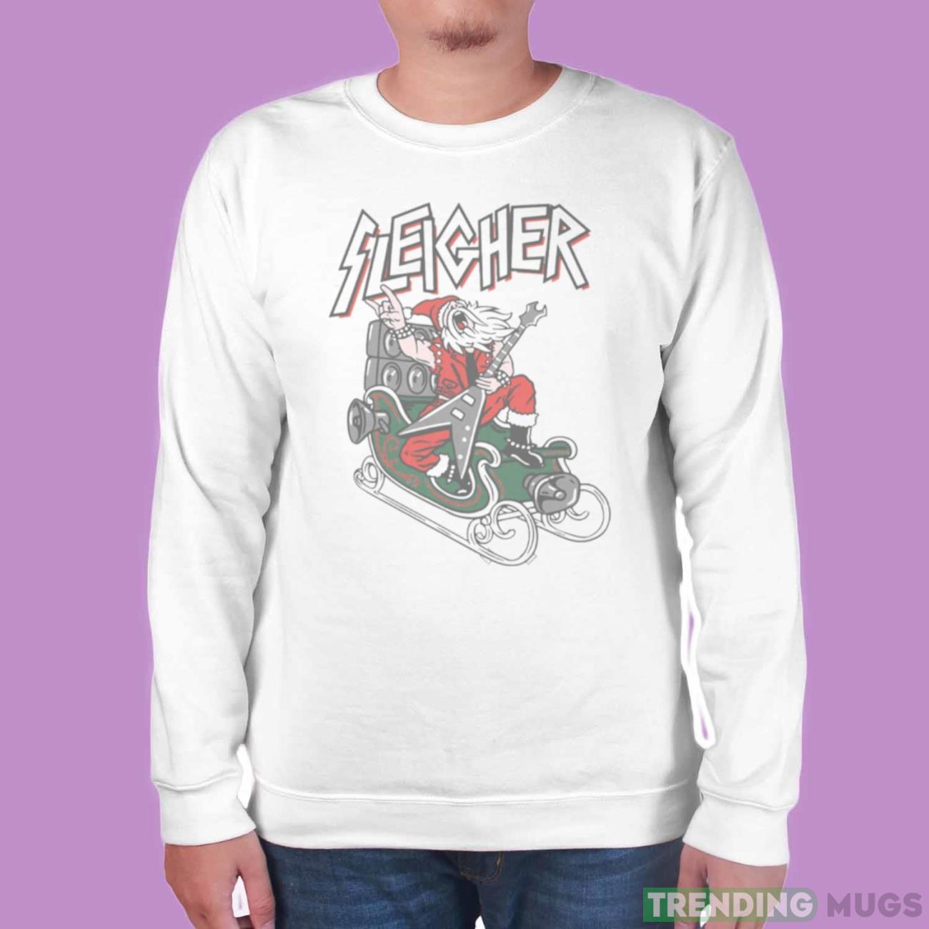 Sleigher Heavy Metal Santa shirt Light Shirt Sleigher Heavy Metal Santa shirt Light Shirt