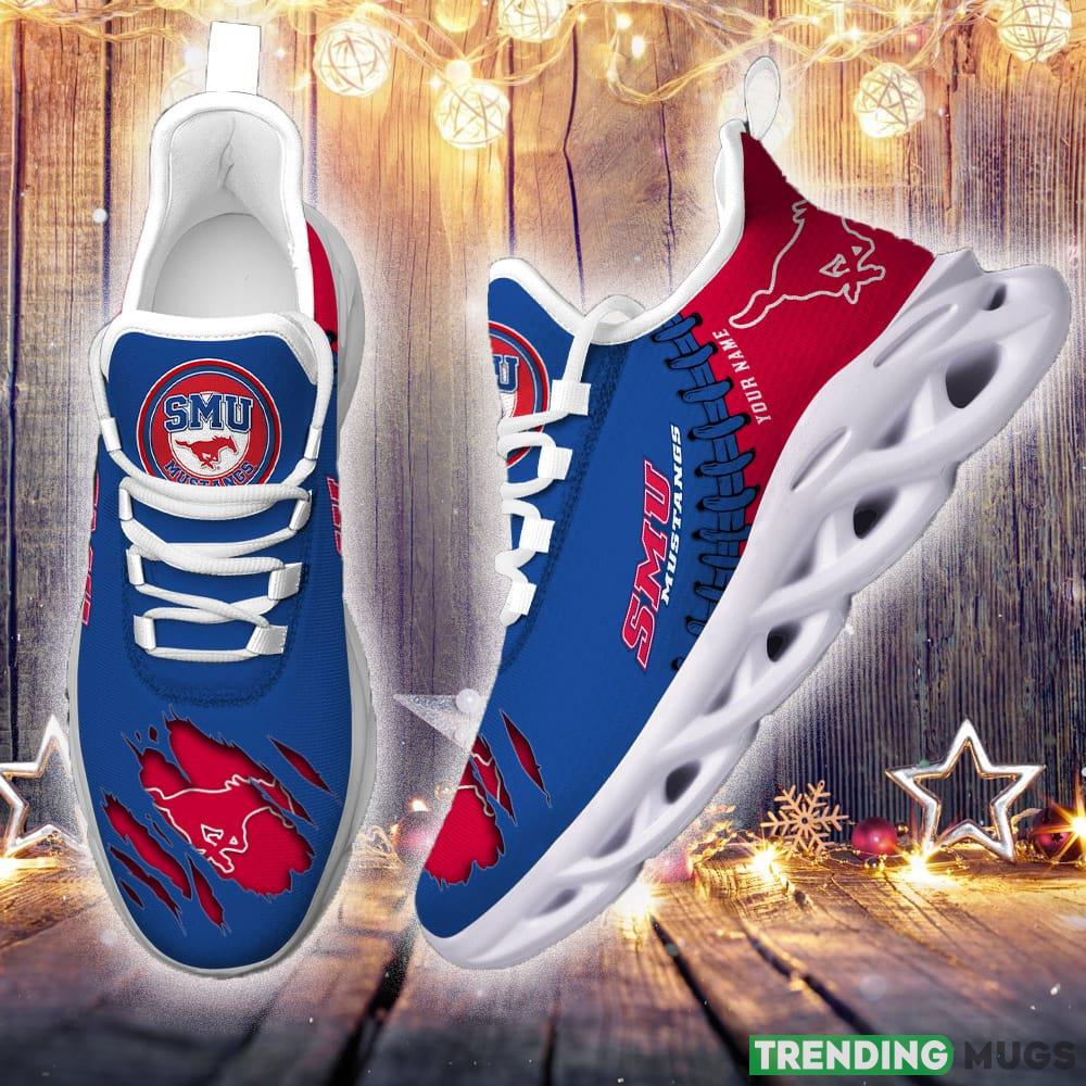 SMU Mustangs Custom Name Max Soul Shoes Chunky Sneakers Gift For Fans Max Soul SMU Mustangs Custom Name Max Soul Shoes Chunky Sneakers Gift For Fans Max Soul