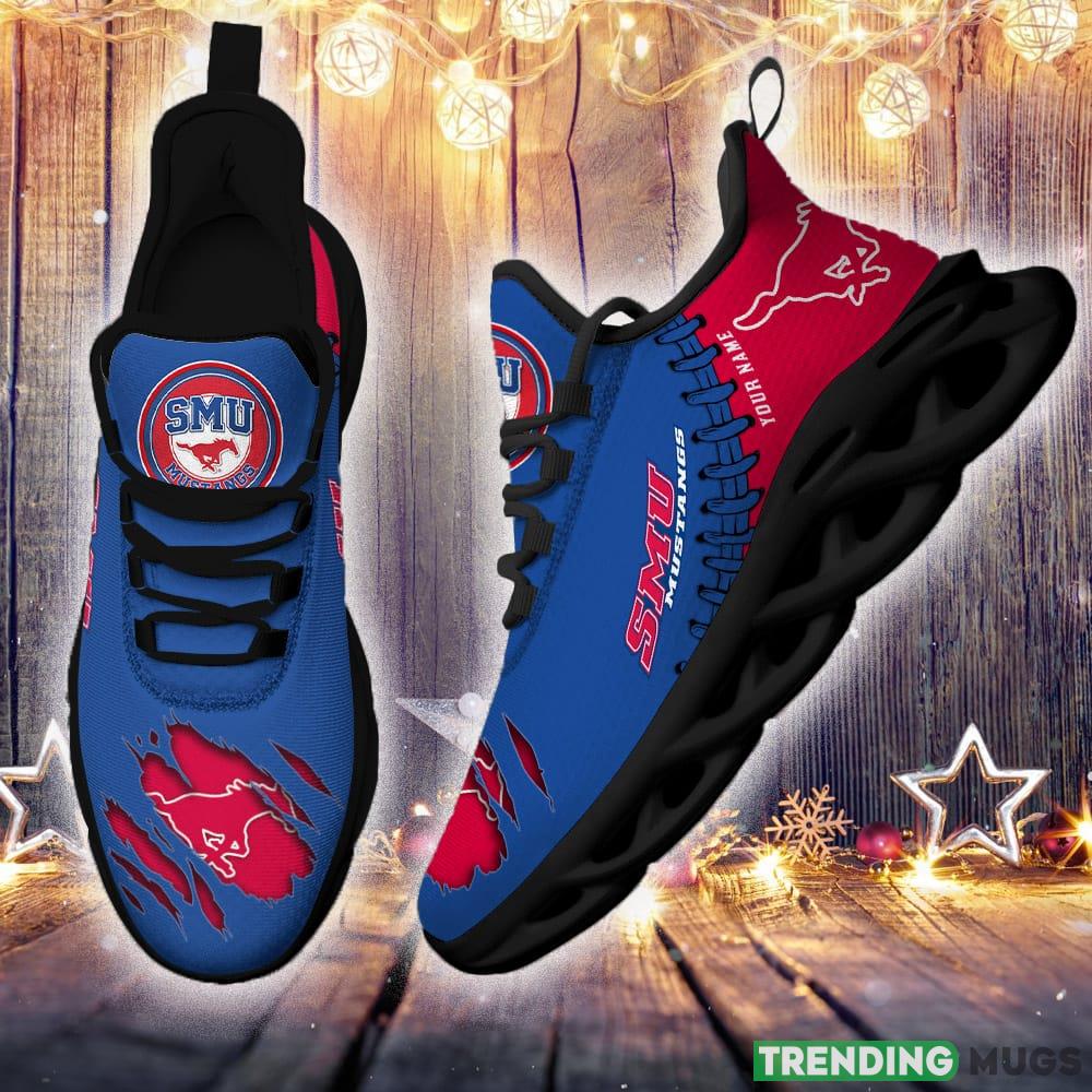 SMU Mustangs Custom Name Max Soul Shoes Chunky Sneakers Gift For Fans Max Soul SMU Mustangs Custom Name Max Soul Shoes Chunky Sneakers Gift For Fans Max Soul