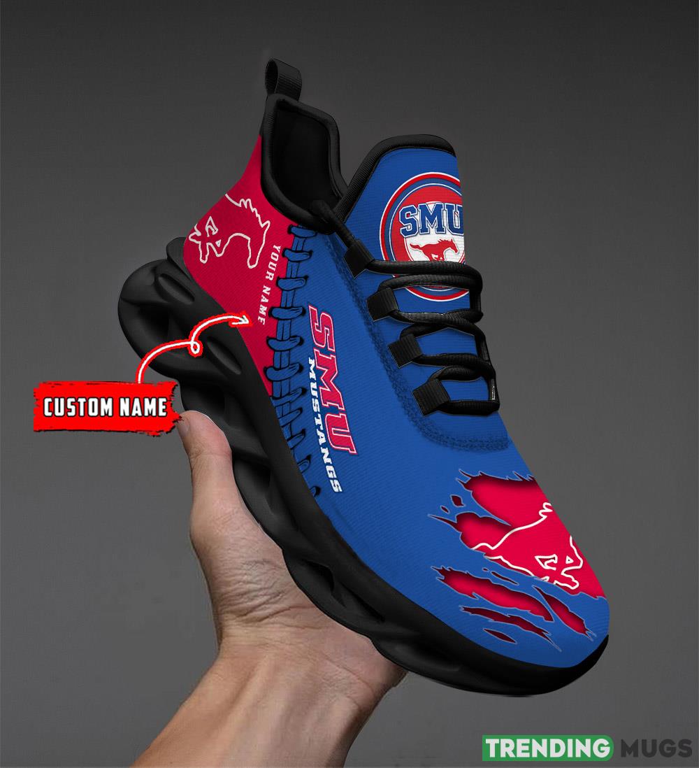 SMU Mustangs Custom Name Max Soul Shoes Chunky Sneakers Gift For Fans - SMU Mustangs Personalized Max Soul Shoes_1 SMU Mustangs Custom Name Max Soul Shoes Chunky Sneakers Gift For Fans - SMU Mustangs Personalized Max Soul Shoes_1