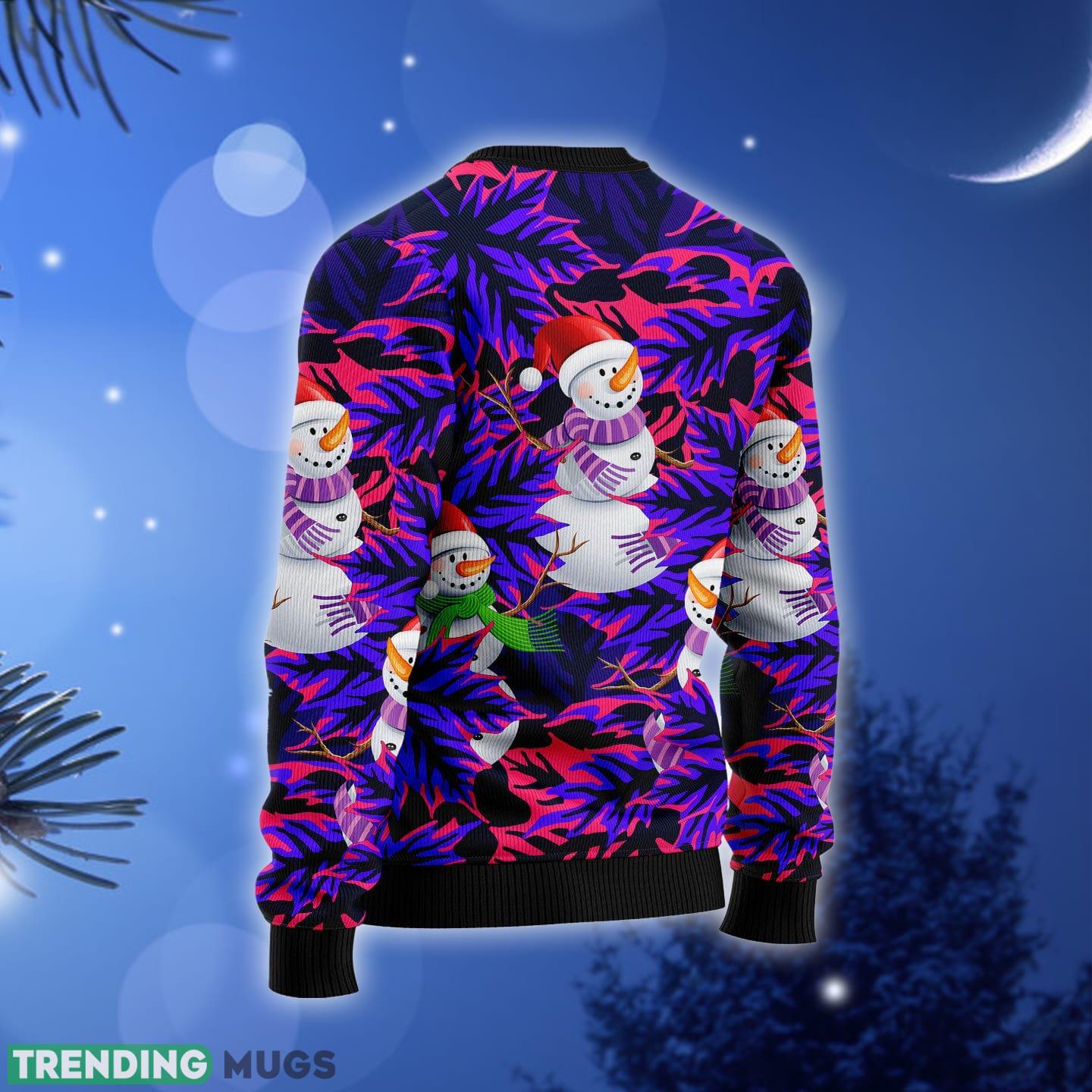 Snowman Leaves Ugly Christmas Sweater Gift Men Women 3D Sweater Snowman Leaves Ugly Christmas Sweater Gift Men Women 3D Sweater