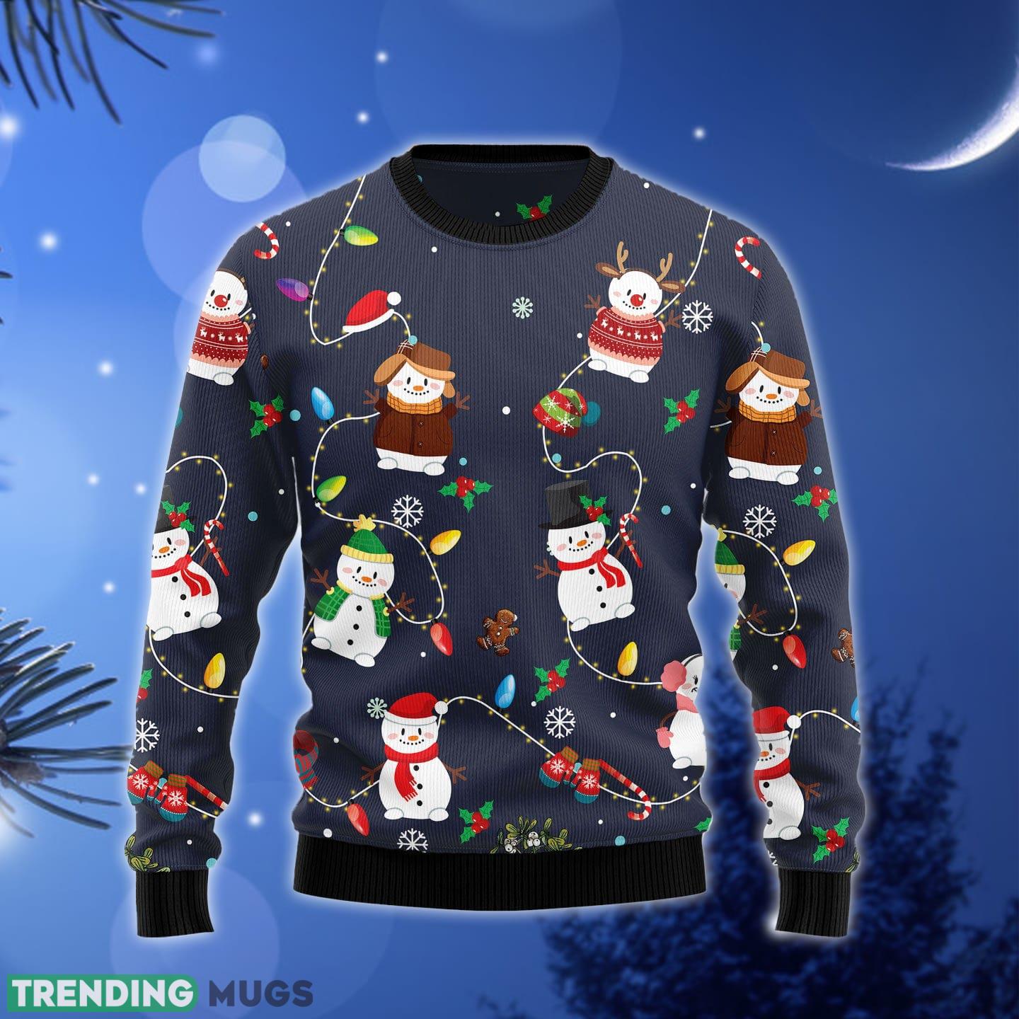 Snowman Light Ugly Christmas Sweater Gift Men Women - Snowman Christmas Light TY0712 unisex womens & mens, couples matching, friends, funny family ugly christmas holiday sweater gifts (plus size available)_1 Snowman Light Ugly Christmas Sweater Gift Men Women - Snowman Christmas Light TY0712 unisex womens & mens, couples matching, friends, funny family ugly christmas holiday sweater gifts (plus size available)_1