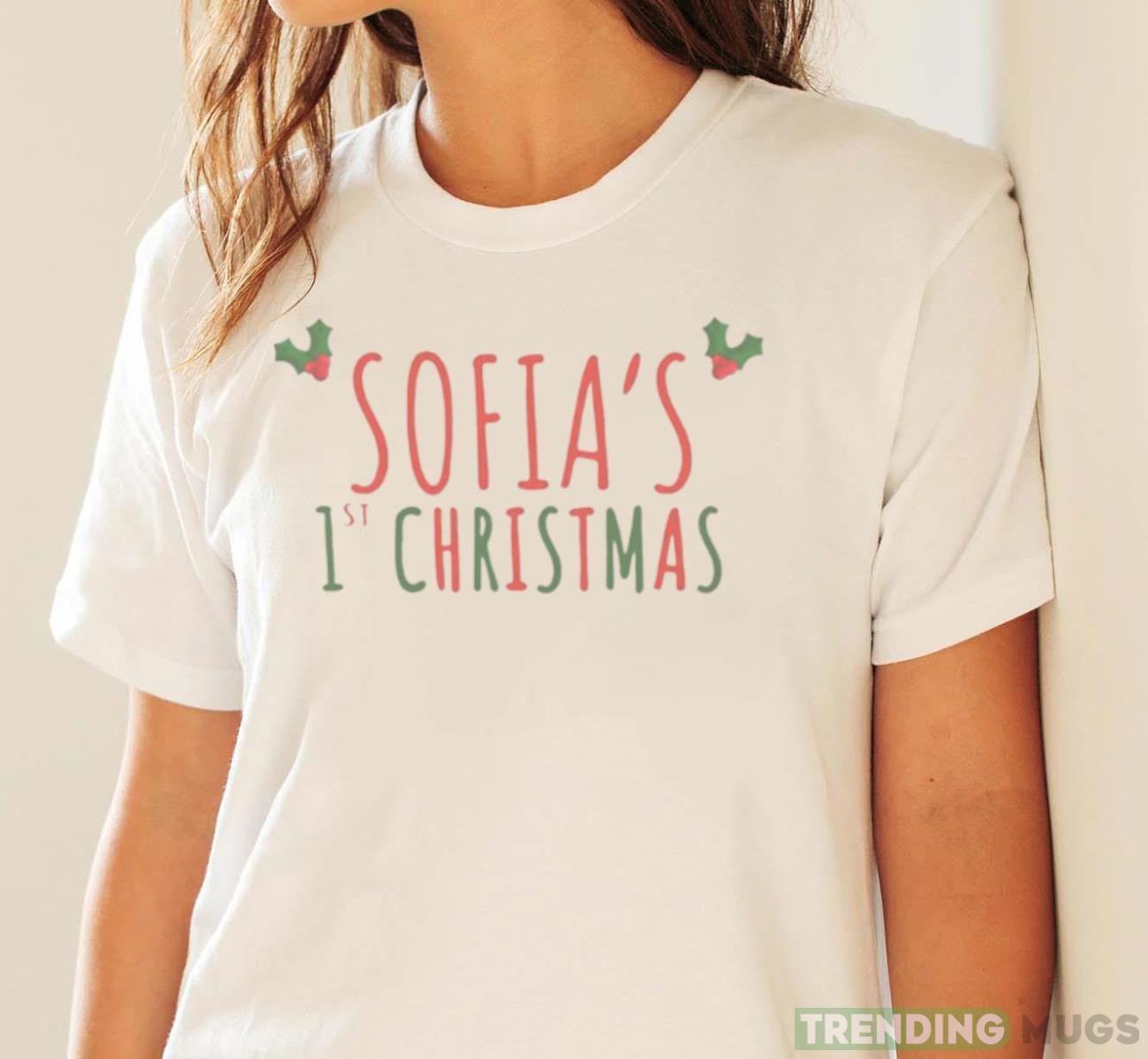 Sofia’s First Christmas Personalised Name shirt Light Shirt Sofia’s First Christmas Personalised Name shirt Light Shirt