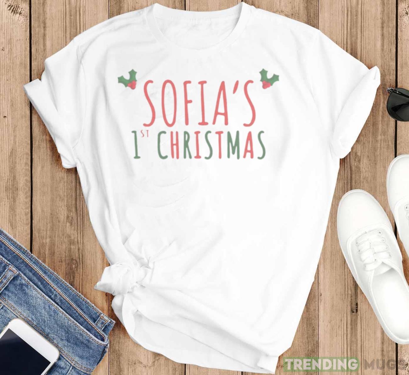 Sofia’s First Christmas Personalised Name shirt Light Shirt Sofia’s First Christmas Personalised Name shirt Light Shirt