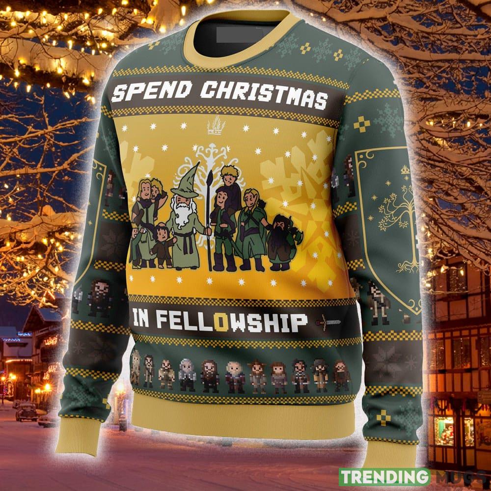 Spend Christmas in Fellowship The Lord of the Rings Ugly Christmas 3D Sweater Gift For Men And Women 3D Sweater Spend Christmas in Fellowship The Lord of the Rings Ugly Christmas 3D Sweater Gift For Men And Women 3D Sweater
