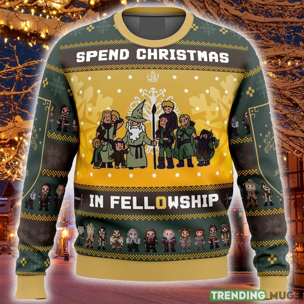 Spend Christmas in Fellowship The Lord of the Rings Ugly Christmas 3D Sweater Gift For Men And Women - Spend Christmas in Fellowship The Lord of the Rings Ugly Christmas Sweater Woolen Christmas_1 Spend Christmas in Fellowship The Lord of the Rings Ugly Christmas 3D Sweater Gift For Men And Women - Spend Christmas in Fellowship The Lord of the Rings Ugly Christmas Sweater Woolen Christmas_1