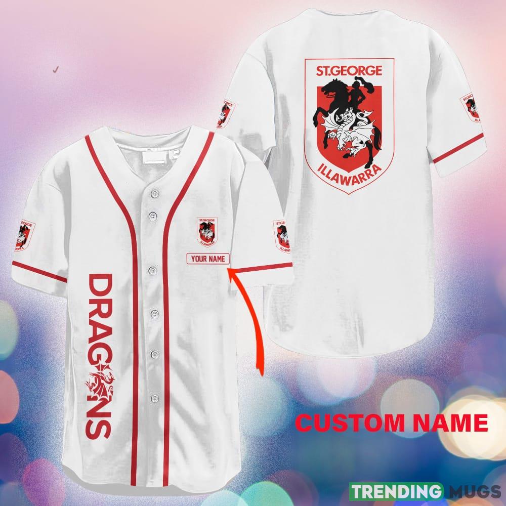 St. George Illawarra Dragons NRL Custom Name Baseball Jersey Shirt Gift For Fans - St. George Illawarra Dragons NRL Custom Name Baseball Jersey Shirt Gift For Fans St. George Illawarra Dragons NRL Custom Name Baseball Jersey Shirt Gift For Fans - St. George Illawarra Dragons NRL Custom Name Baseball Jersey Shirt Gift For Fans