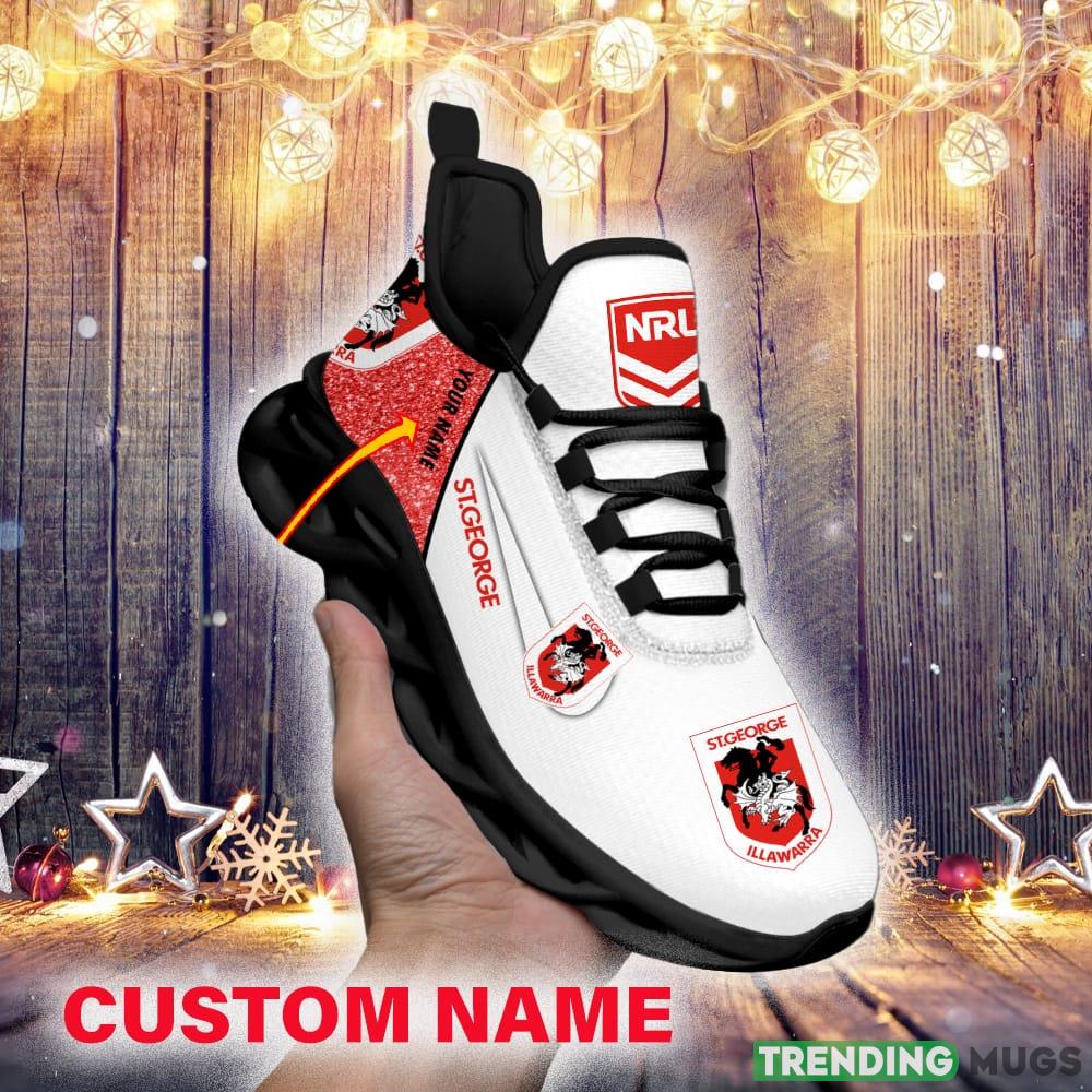 St. George Illawarra Dragons NRL Glitter Max Soul Shoes Custom Name Running Sneakers For Fans Gift Max Soul St. George Illawarra Dragons NRL Glitter Max Soul Shoes Custom Name Running Sneakers For Fans Gift Max Soul