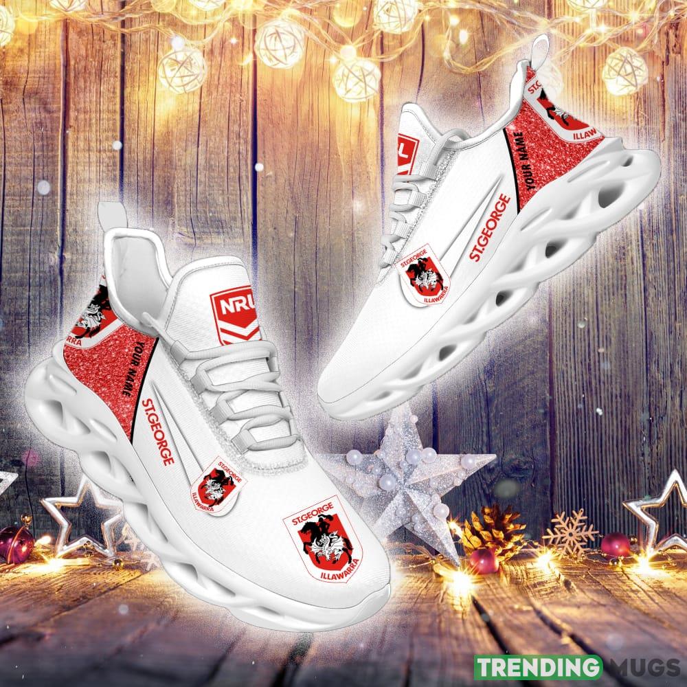 St. George Illawarra Dragons NRL Glitter Max Soul Shoes Custom Name Running Sneakers For Fans Gift Max Soul St. George Illawarra Dragons NRL Glitter Max Soul Shoes Custom Name Running Sneakers For Fans Gift Max Soul