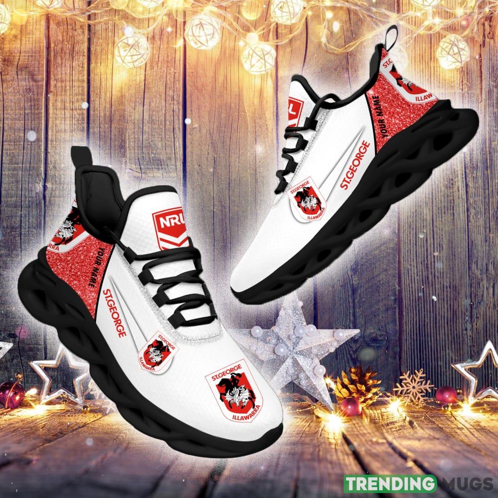 St. George Illawarra Dragons NRL Glitter Max Soul Shoes Custom Name Running Sneakers For Fans Gift Max Soul St. George Illawarra Dragons NRL Glitter Max Soul Shoes Custom Name Running Sneakers For Fans Gift Max Soul