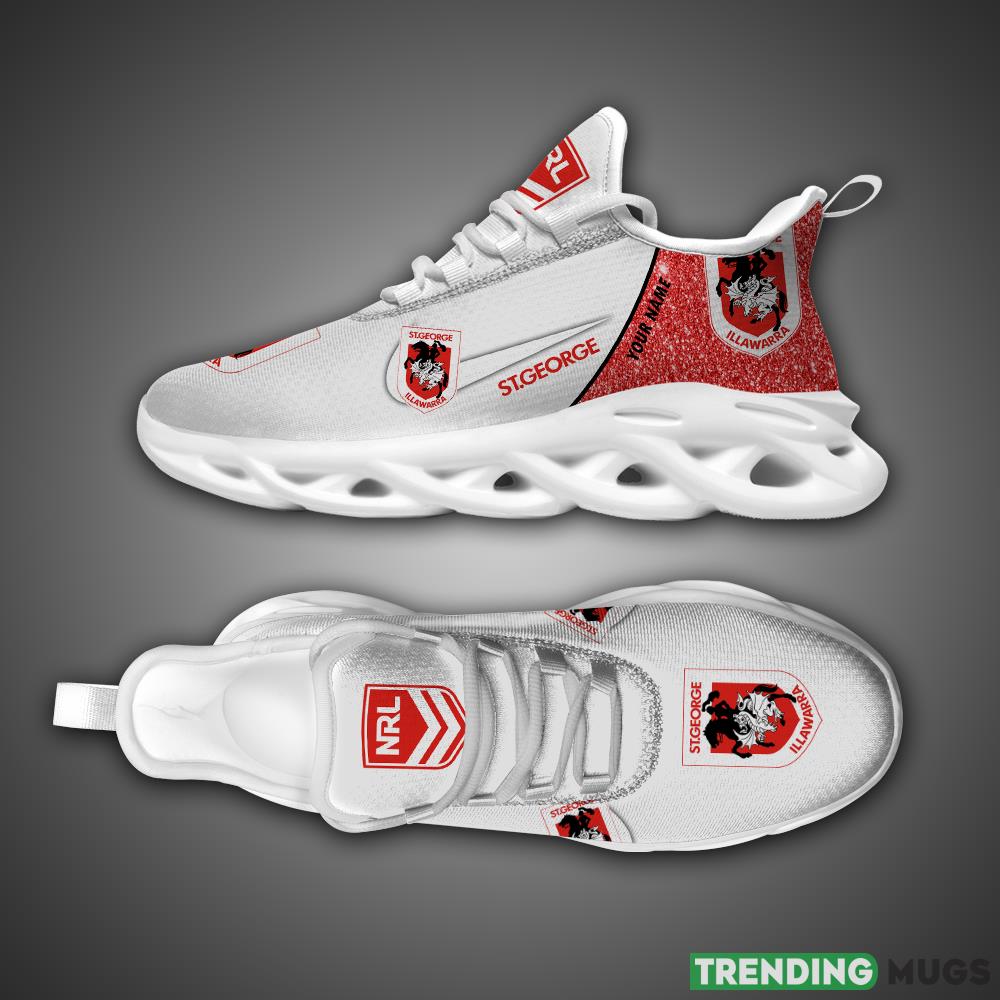 St. George Illawarra Dragons NRL Glitter Max Soul Shoes Custom Name Running Sneakers For Fans Gift Max Soul St. George Illawarra Dragons NRL Glitter Max Soul Shoes Custom Name Running Sneakers For Fans Gift Max Soul