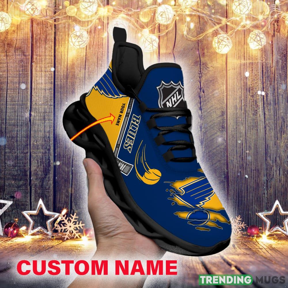 St Louis Blues Custom Name NHL Max Soul Shoes Gift For Fans Running Sneaker - St  Louis Blues Personalized NHL Max Soul Shoes _1