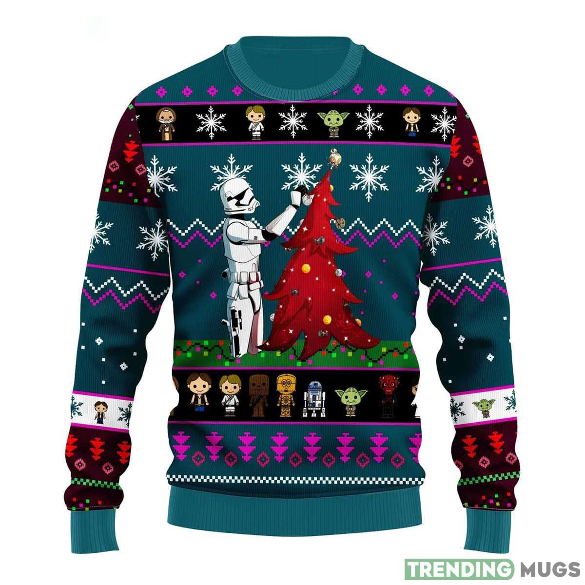 Stormtrooper Decorates Tree Star Wars Ugly Christmas Sweater Holiday For Men And Women - Stormtrooper Decorates Christmas Tree, Star Wars Ugly Christmas Sweater Stormtrooper Decorates Tree Star Wars Ugly Christmas Sweater Holiday For Men And Women - Stormtrooper Decorates Christmas Tree, Star Wars Ugly Christmas Sweater