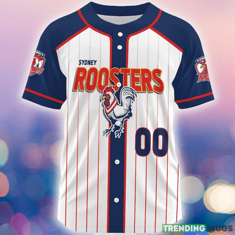 Sydney Roosters Custom Number And Name NRL Baseball Jersey Shirt Gift For Fans Football Jersey Sydney Roosters Custom Number And Name NRL Baseball Jersey Shirt Gift For Fans Football Jersey